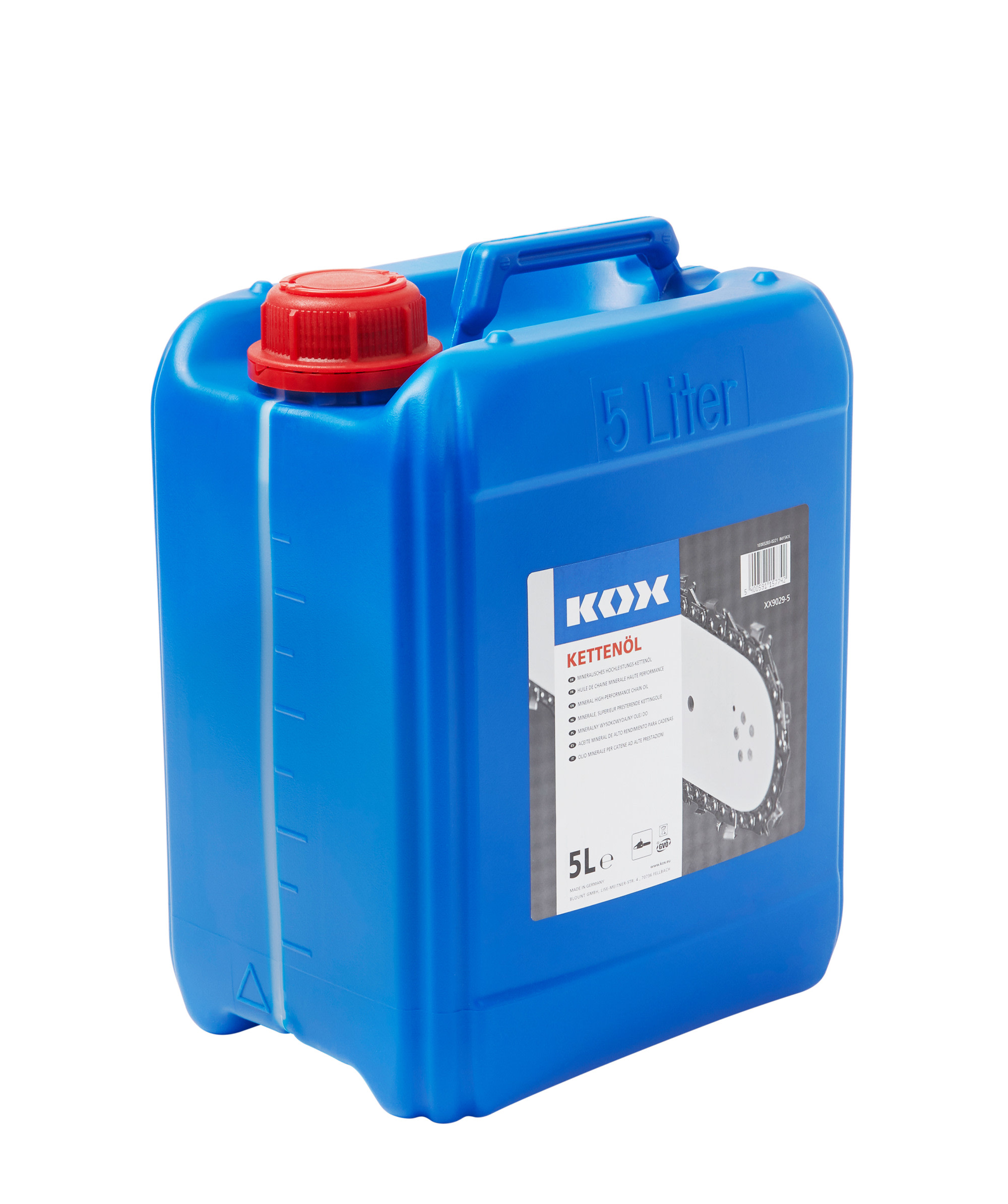 Huile adhrente pour chane de trononneuse KOX 5L - commander en ligne chez KOX | XX9029-5