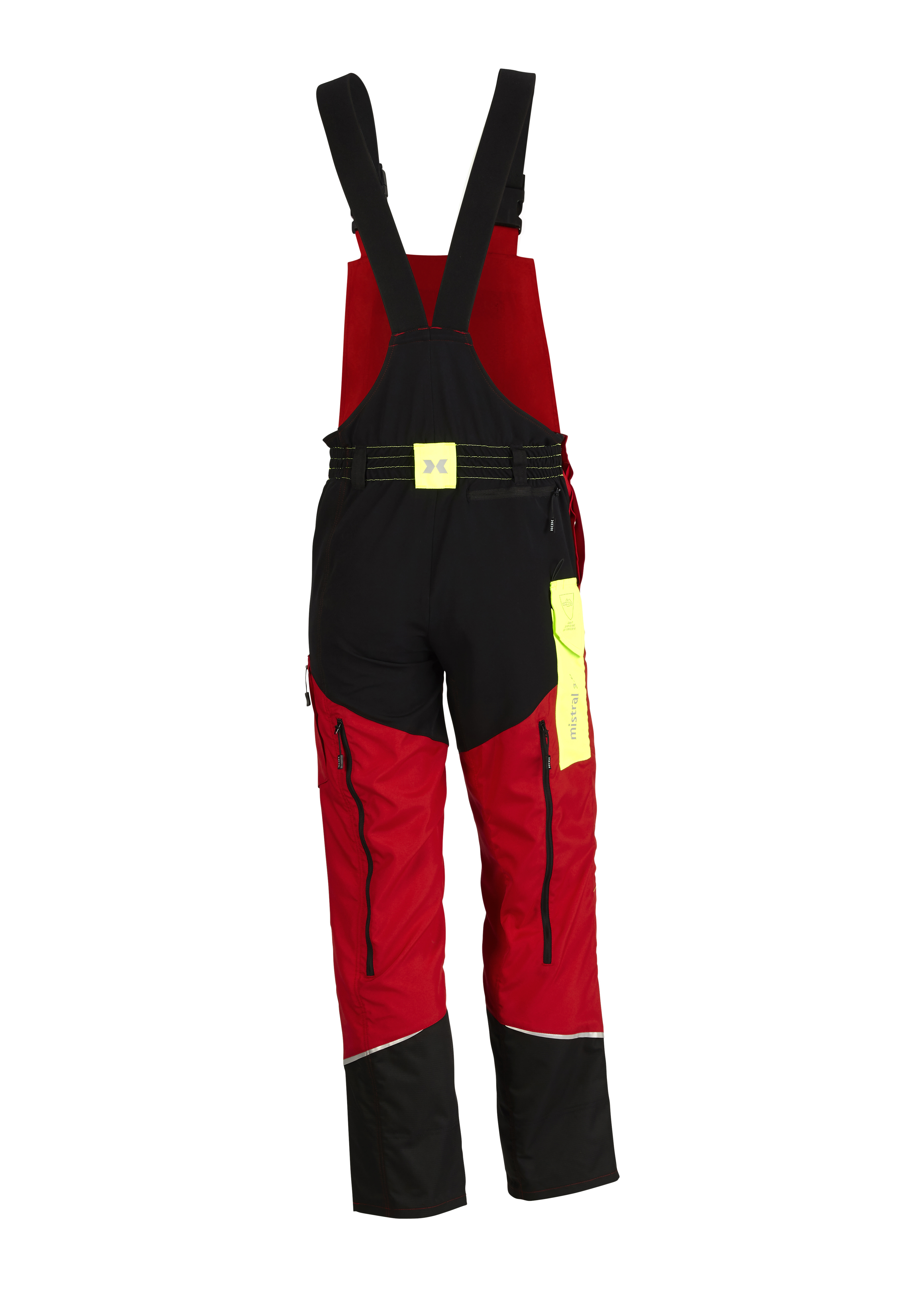 Salopette de protection anti-coupures KOX Mistral 3.0 rouge/jaune - commander en ligne chez KOX | XX71114