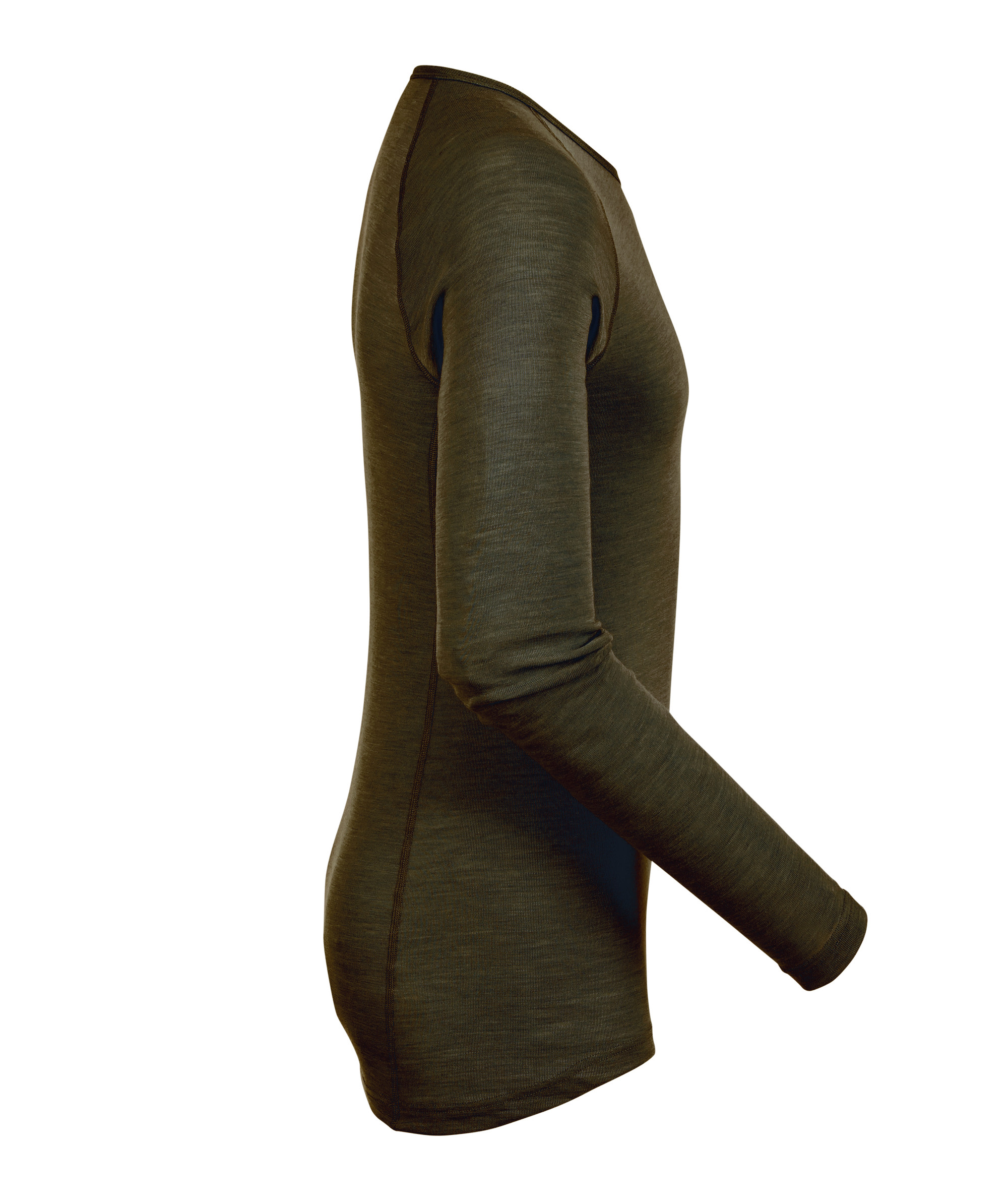 Tricot de corps  col rond Woolpower Crewneck LITE / T-shirt  manches longues en mrinos pine green - commander en ligne chez KOX | XXWP7111GR