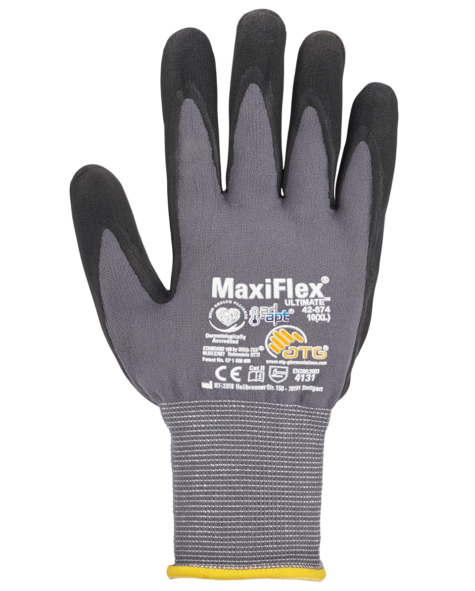 Gants de travail/de jardinage MaxiFlex Ultimate AD-APT Gris/Noir Taille 12 - commander en ligne chez KOX | XX75102-12 