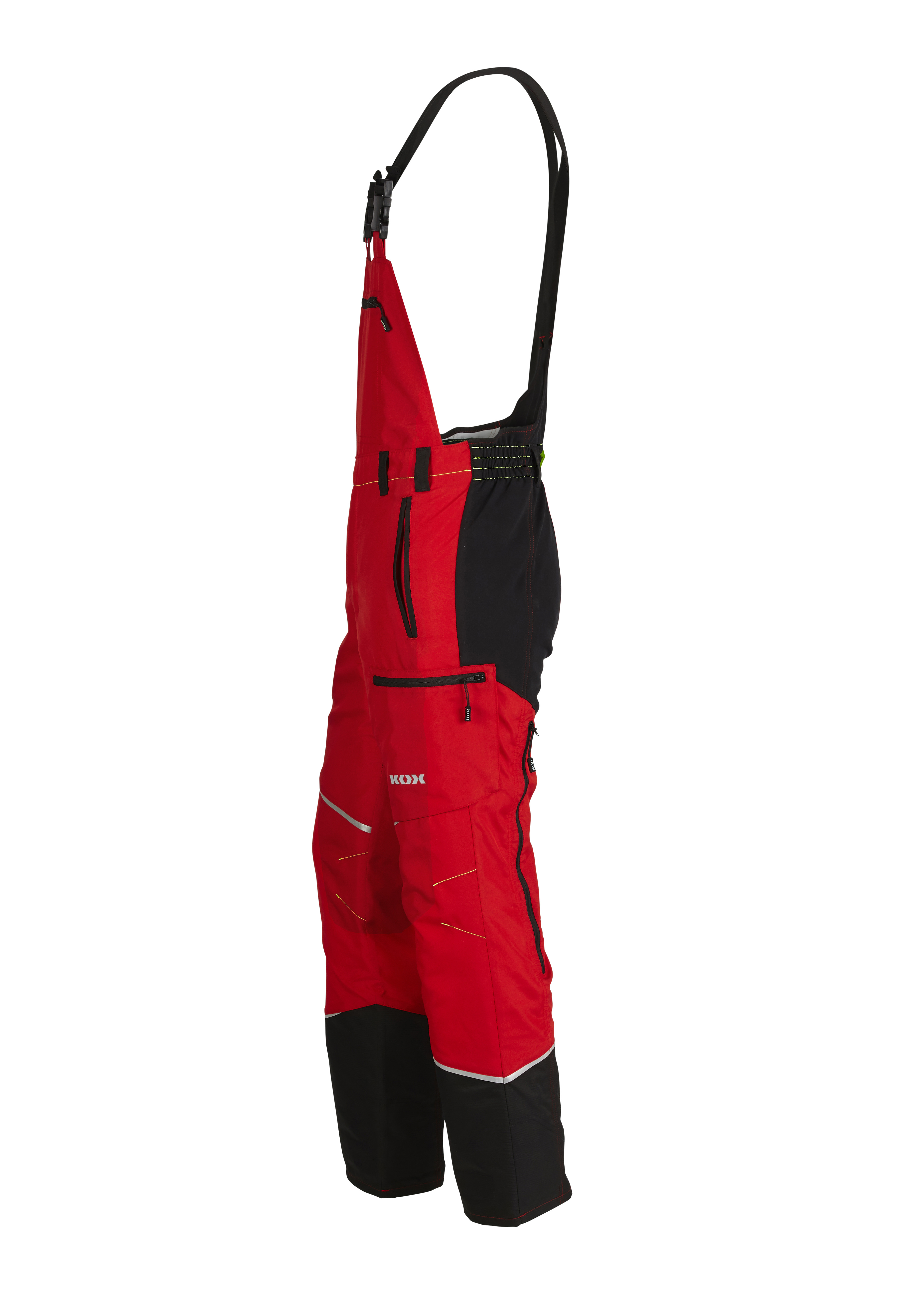 Salopette de protection anti-coupures KOX Mistral 3.0 rouge/jaune - commander en ligne chez KOX | XX71114
