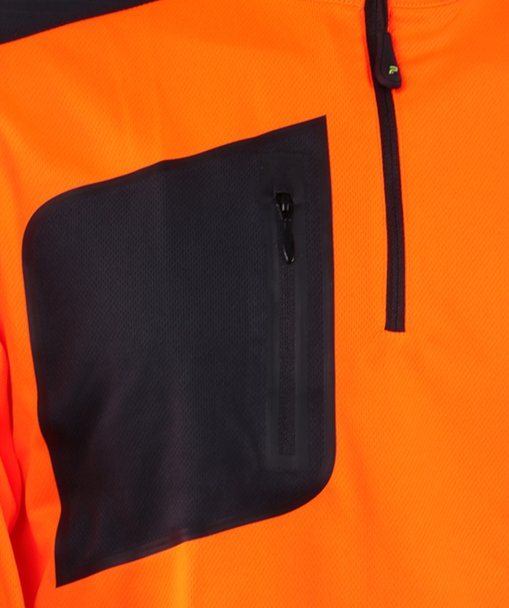 Chemise fonctionnelle PSS / Chemise fonctionnelle couleurs de signalisation X-treme Skin manches longues orange/noir - commander en ligne chez KOX | XX77149