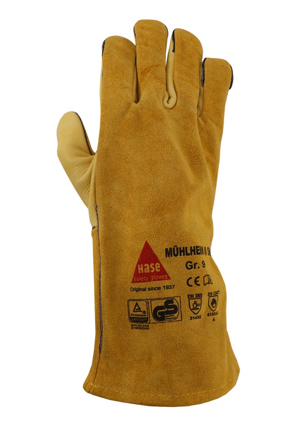  Hase Arbeitshandschuhe / Schweierhandschuhe Mhlheim II Super Gelb - bei KOX online bestellen | XX75311 