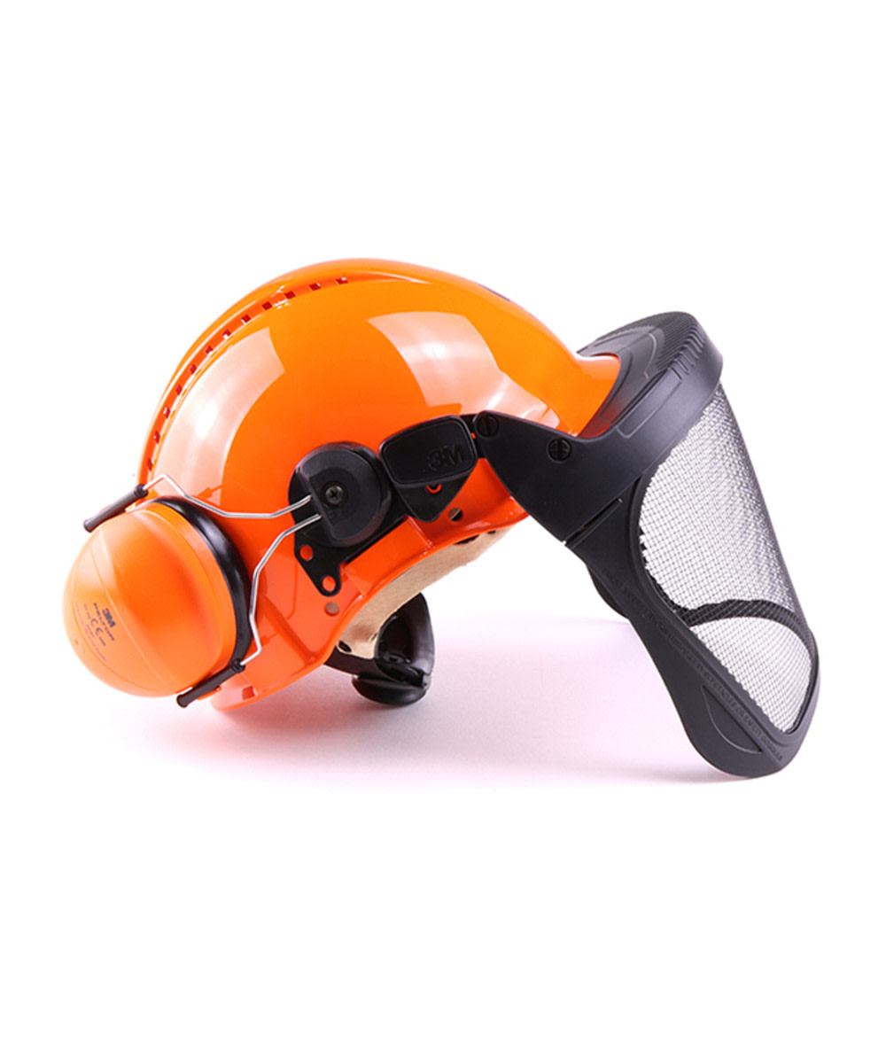 3M Forsthelm mit Edelstahlvisier und Gehrschutz Peltor G3000 Orange - bei KOX online bestellen | XX74103-34