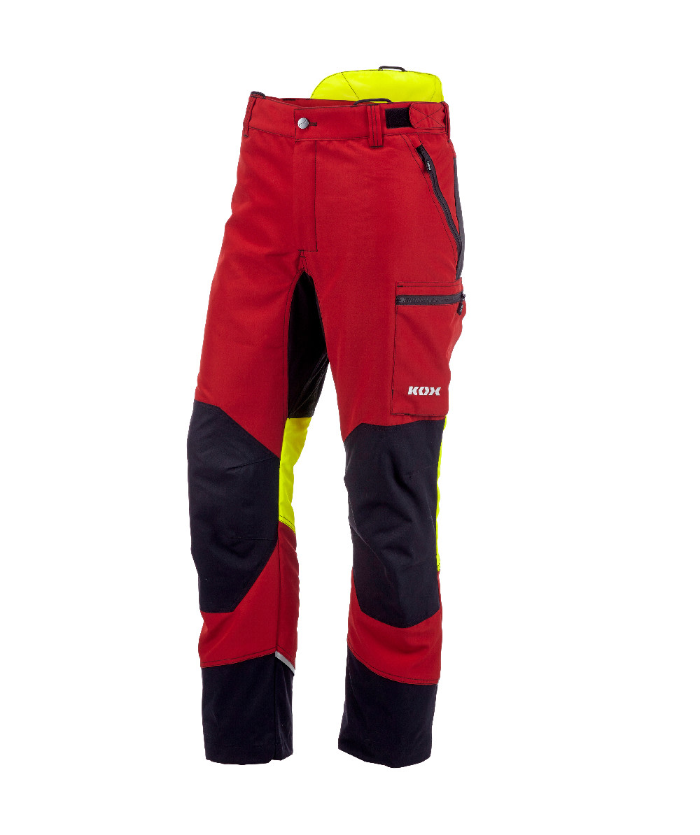  KOX Schnittschutzhose Duro 3.0 Rot/Gelb Gre 25 untersetzt - bei KOX online bestellen | XX71233-25 