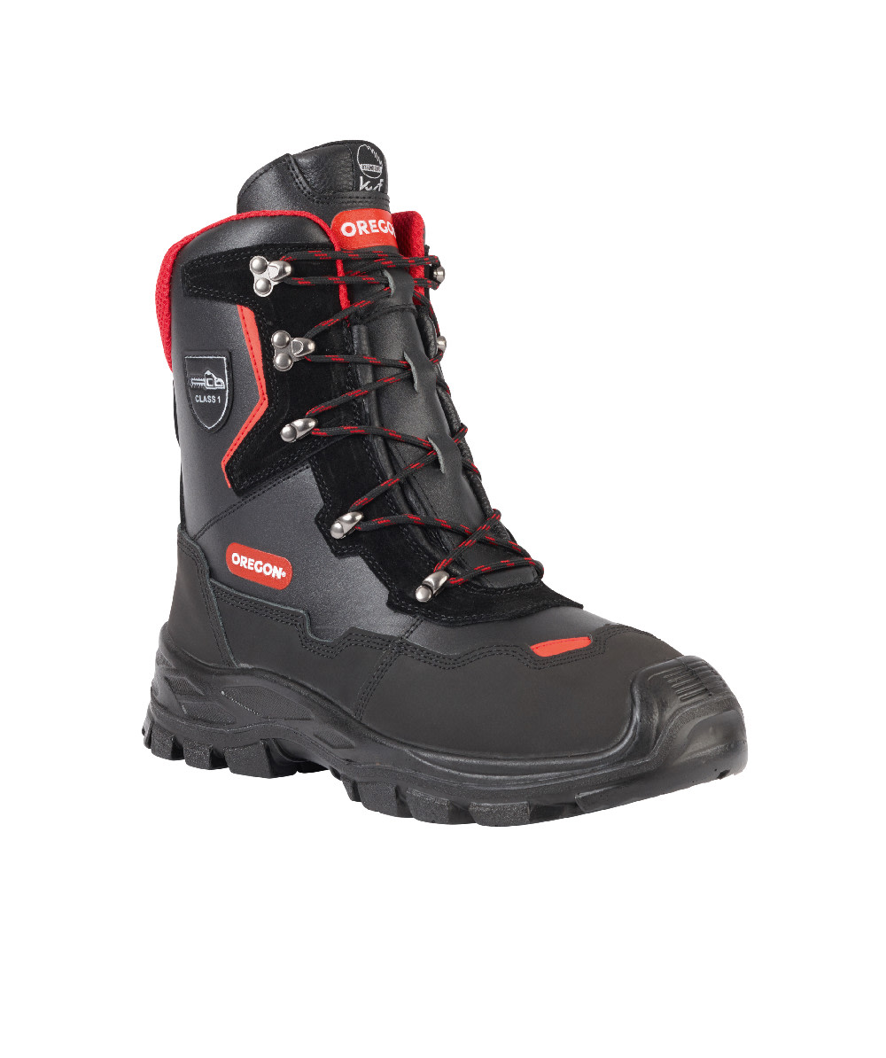  Oregon Schnittschutzstiefel / Schnittschutzschuhe Yukon Schwarz/Rot Gre 42 - bei KOX online bestellen | 295449 