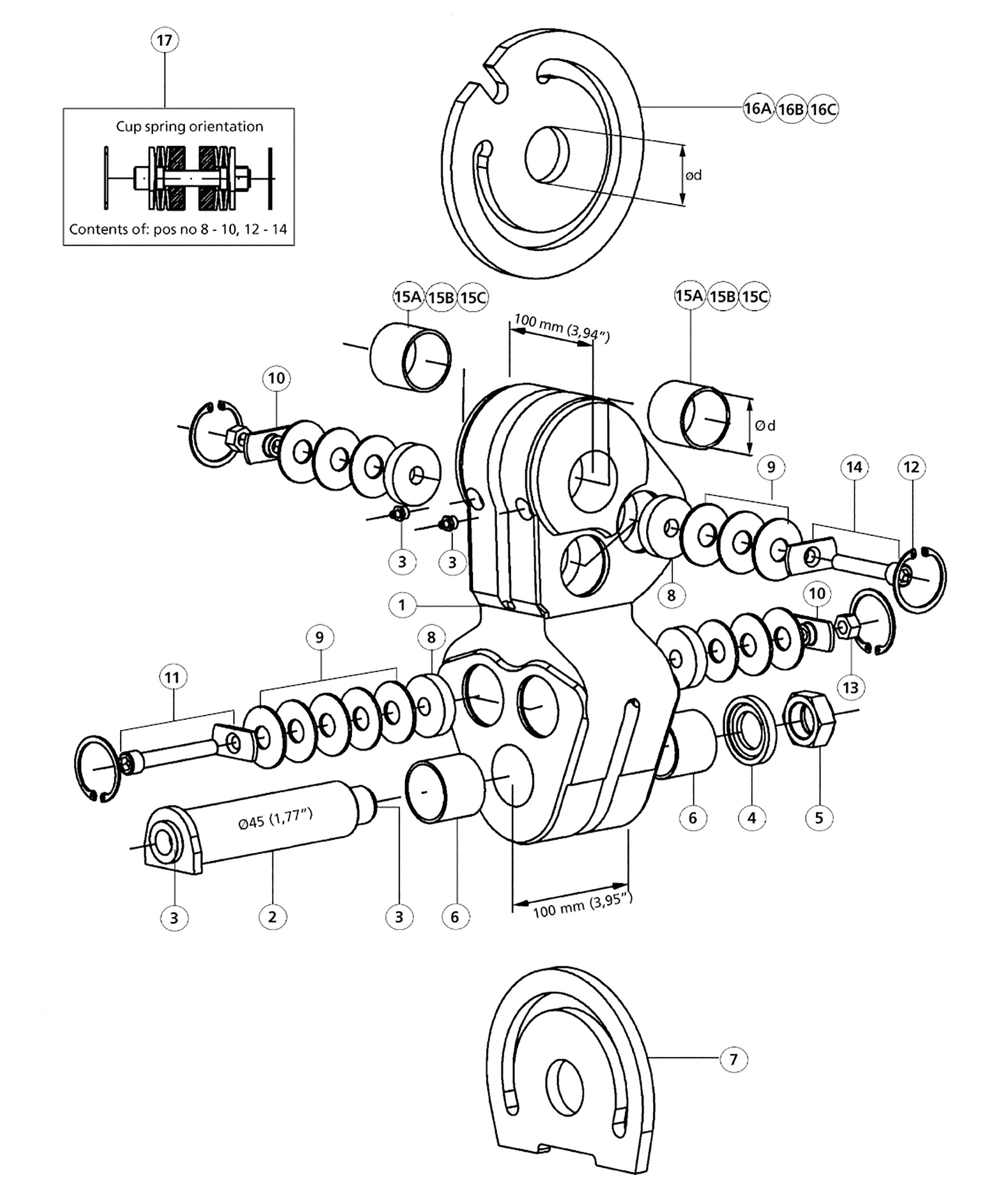 Indexator dubbele pendelrem S-100x45 HD - bij KOX online bestellen | XXIN5016700