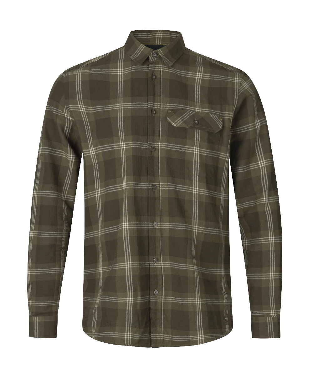  Seeland flanellen Highseat overhemd Pine green - bij KOX online bestellen | XXSL1410134 