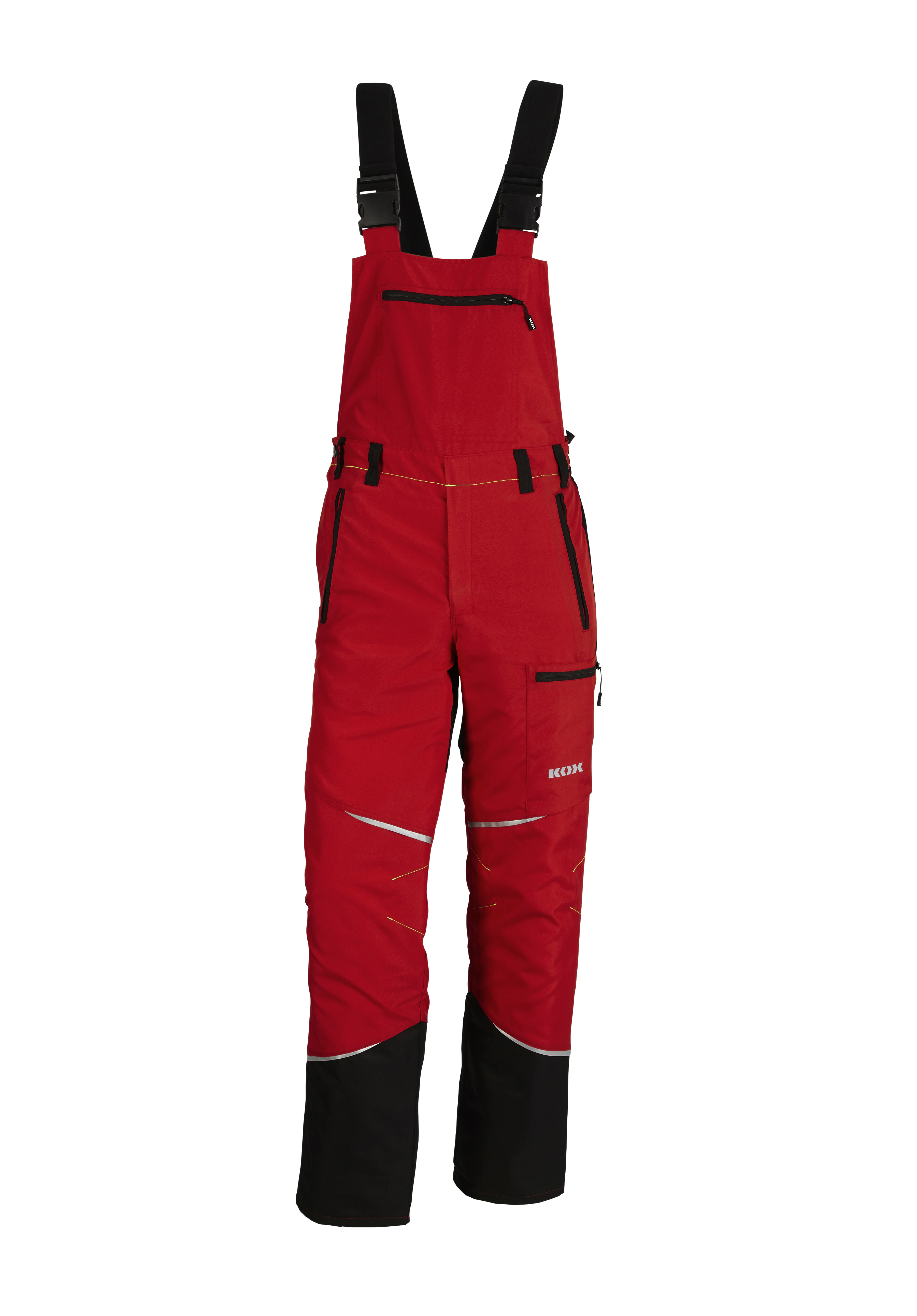 Salopette de protection anti-coupures KOX Mistral 3.0 rouge/jaune - commander en ligne chez KOX | XX71114