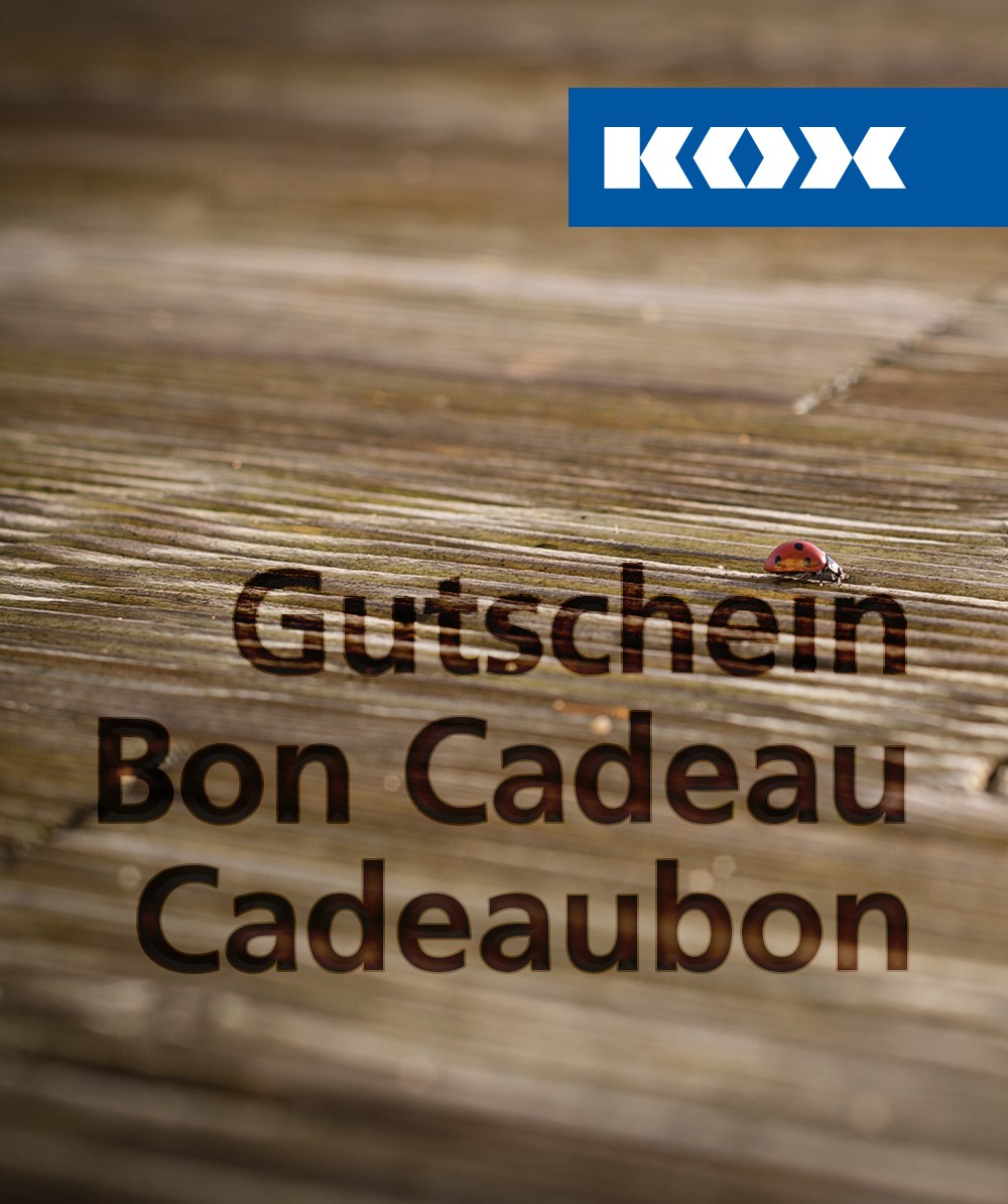  KOX Geschenk-Gutschein - Neutral in einer Holzoptik - bei KOX online bestellen | XXDEGV-3 
