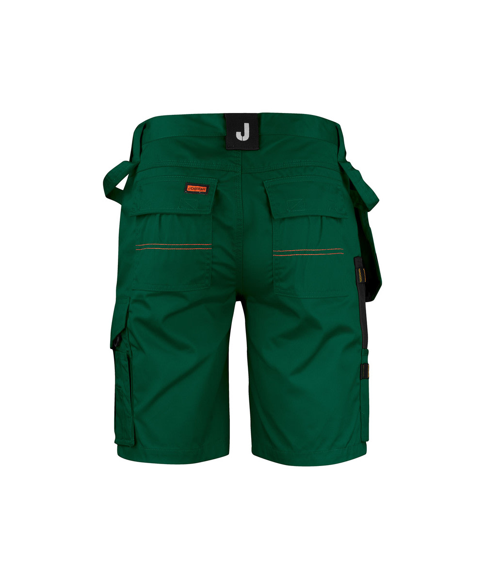 Short de travail Jobman 2722 vert/noir - commander en ligne chez KOX | XXJB2722GR