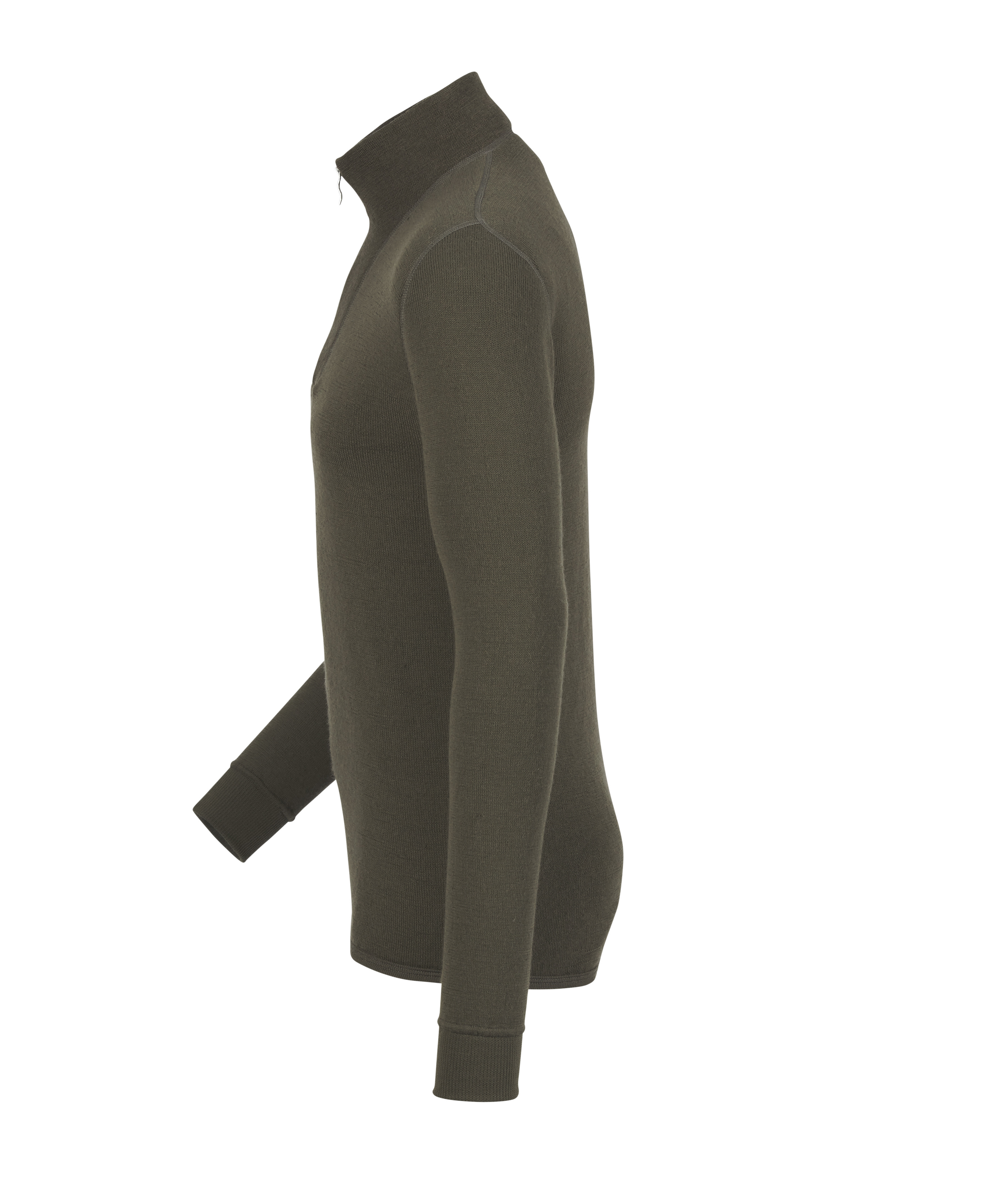 Woolpower Zip Turtleneck 200 hemd met col / shirt met lange mouwen van merinowol pine green - bij KOX online bestellen | XXWP7222GR