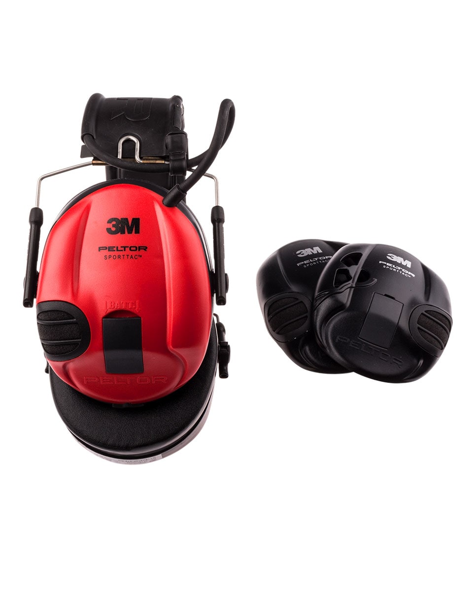 3M Gehrschutz Peltor SportTac Schwarz/Rot - bei KOX online bestellen | XX74616