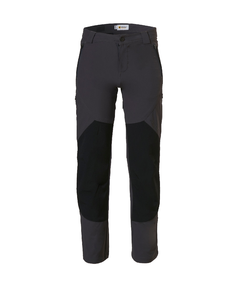 Grizzly tekenwerende outdoorbroek Toronto grijs/zwart voor kinderen - bij KOX online bestellen | XX78219