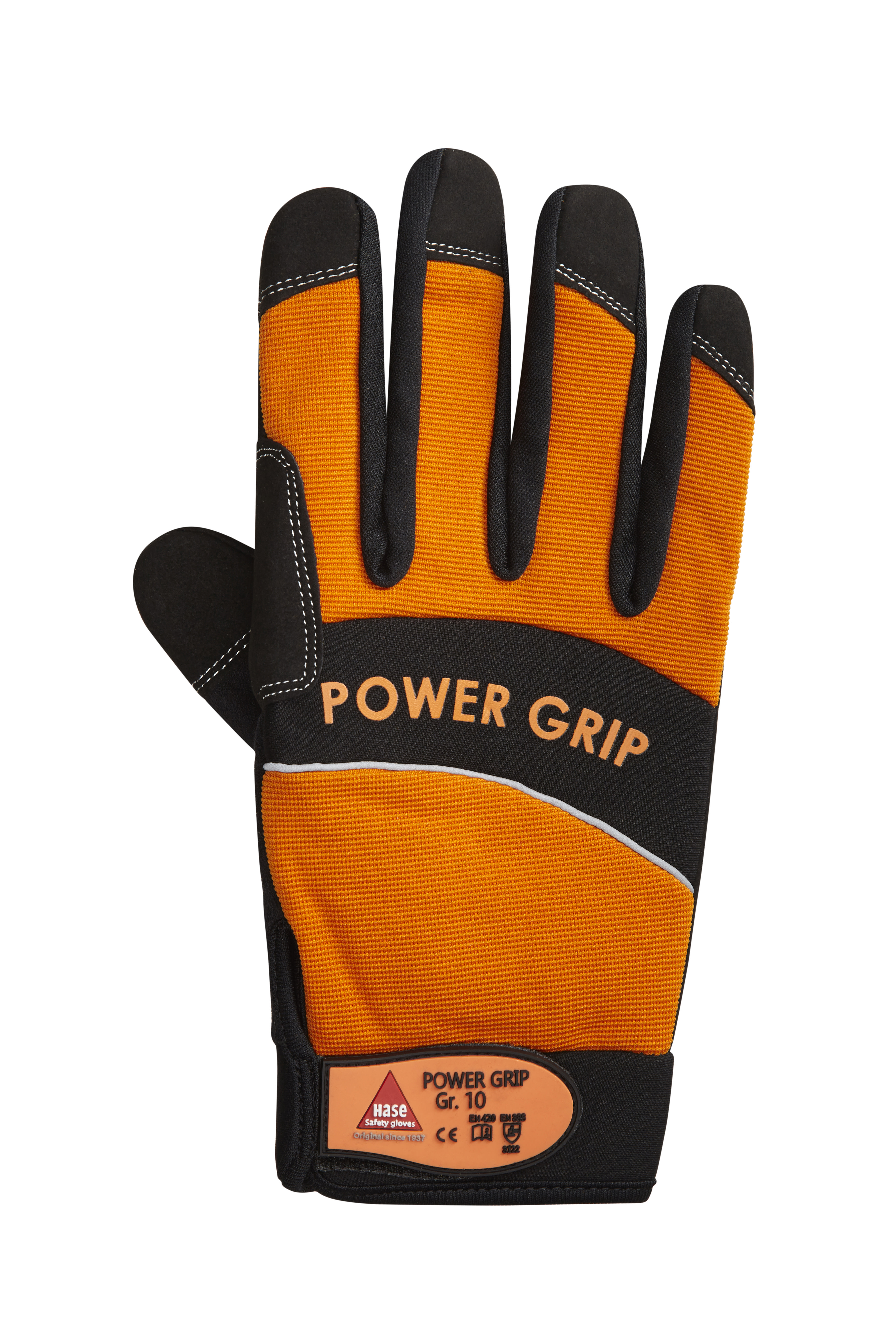  Hase Arbeitshandschuhe / Montagehandschuhe Power Grip Schwarz/Orange - bei KOX online bestellen | XX75112 