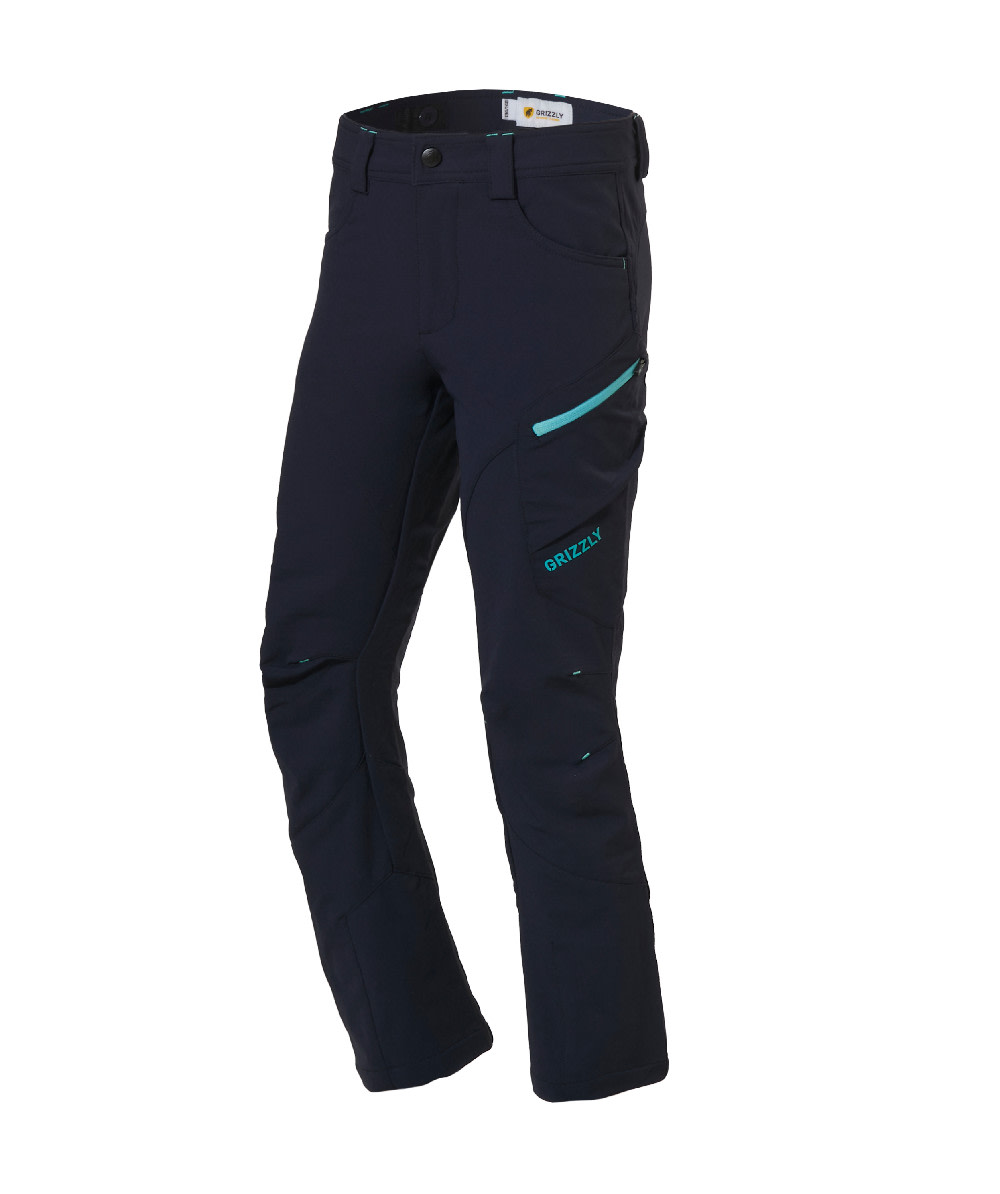  Grizzly Kinder Zeckenschutz-Outdoorhose Montreal navy/trkis - bei KOX online bestellen | XX78220 
