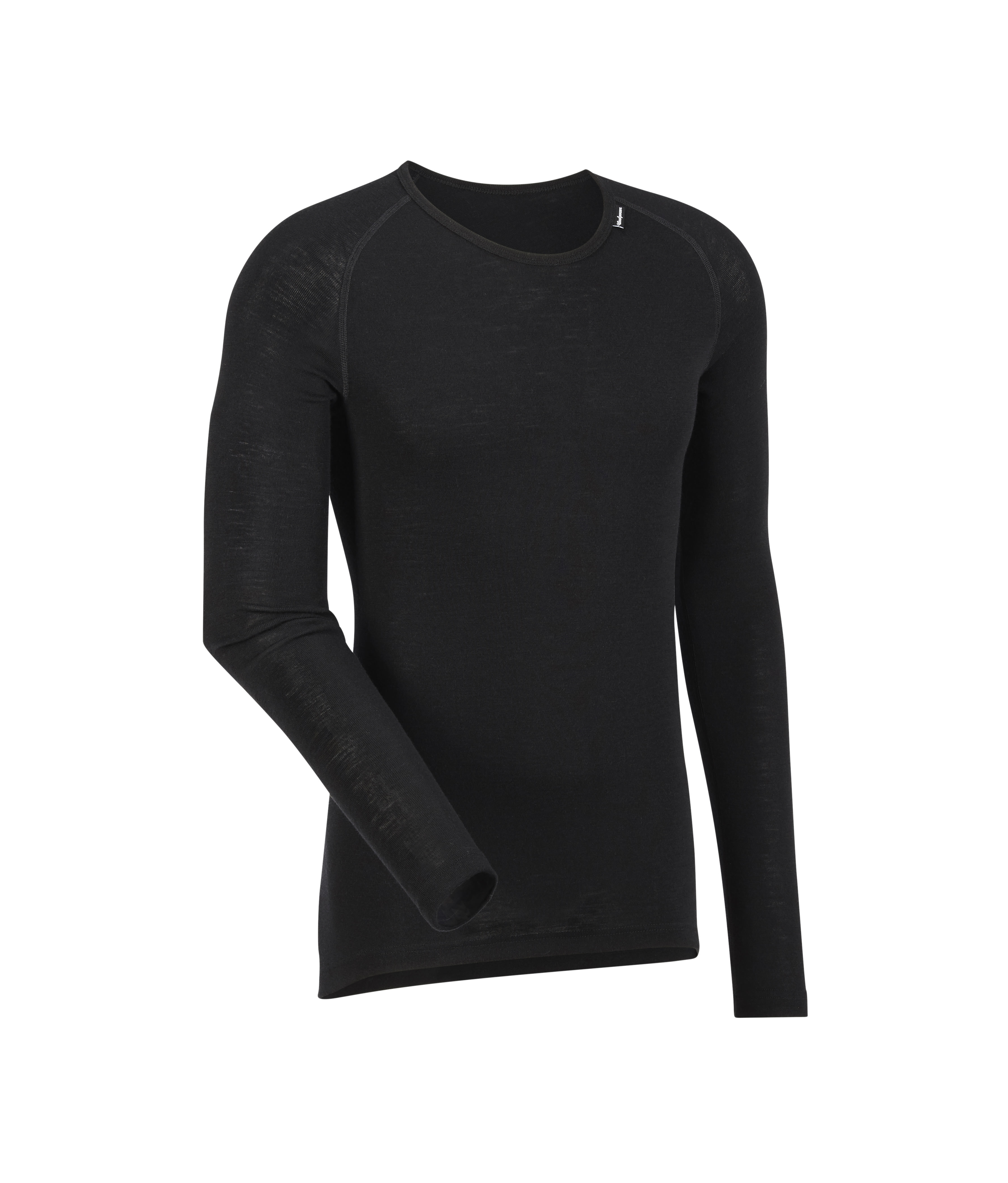 Woolpower Crewneck LITE hemd met ronde hals / shirt lange mouwen van merinowol black - bij KOX online bestellen | XXWP7111S 