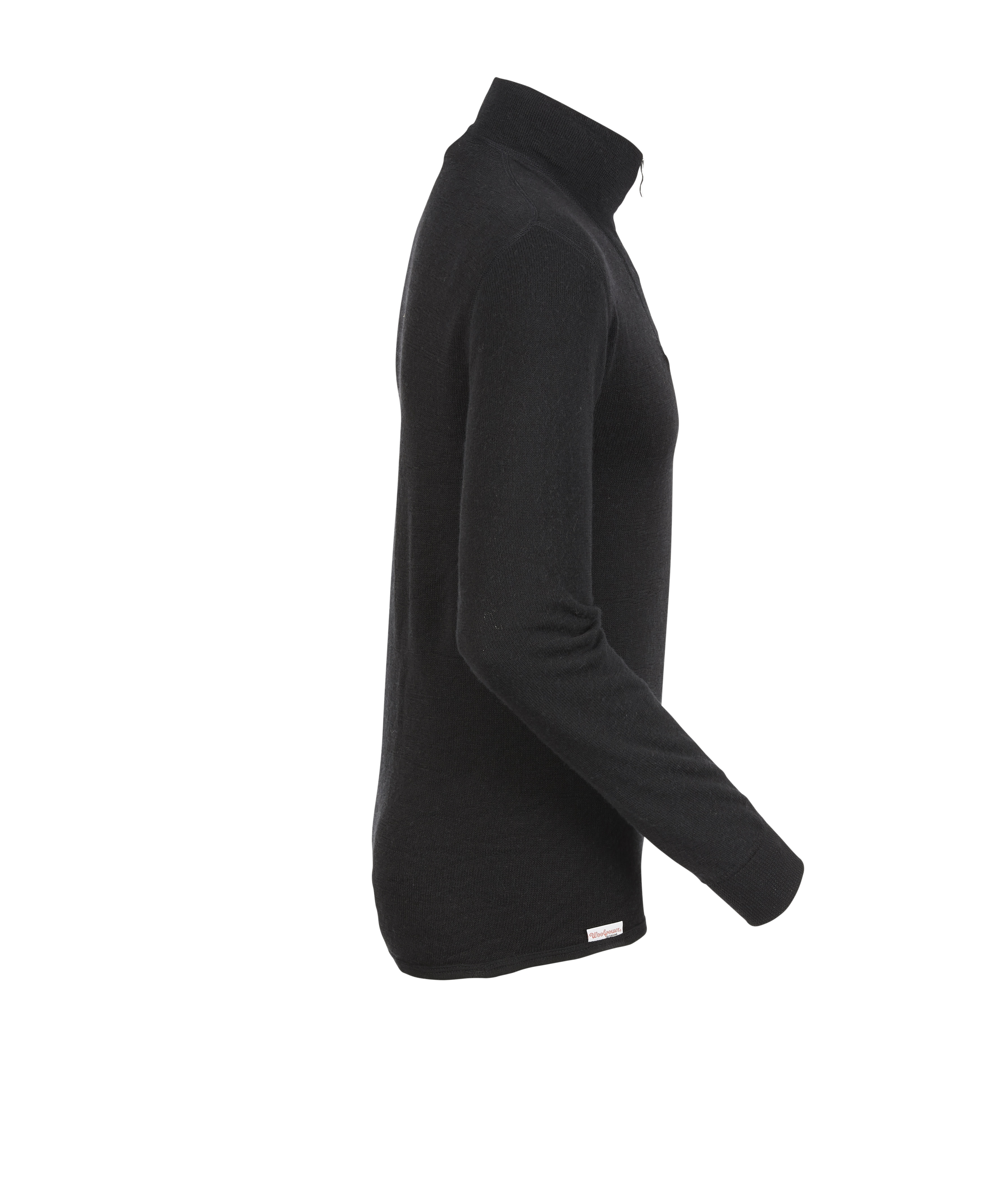 Woolpower Zip Turtleneck 200 Rollkragenhemd / Merino Shirt langarm Black - bei KOX online bestellen | XXWP7222S