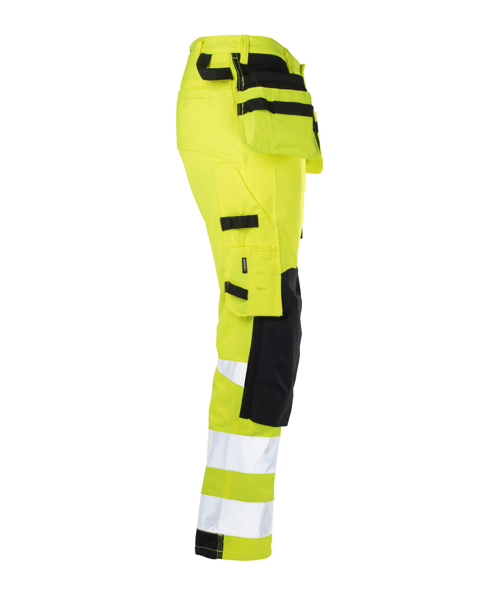 Pantalon de travail HiVis 2240 Stretch jaune/noir de Jobman - commander en ligne chez KOX | XXJB2240G