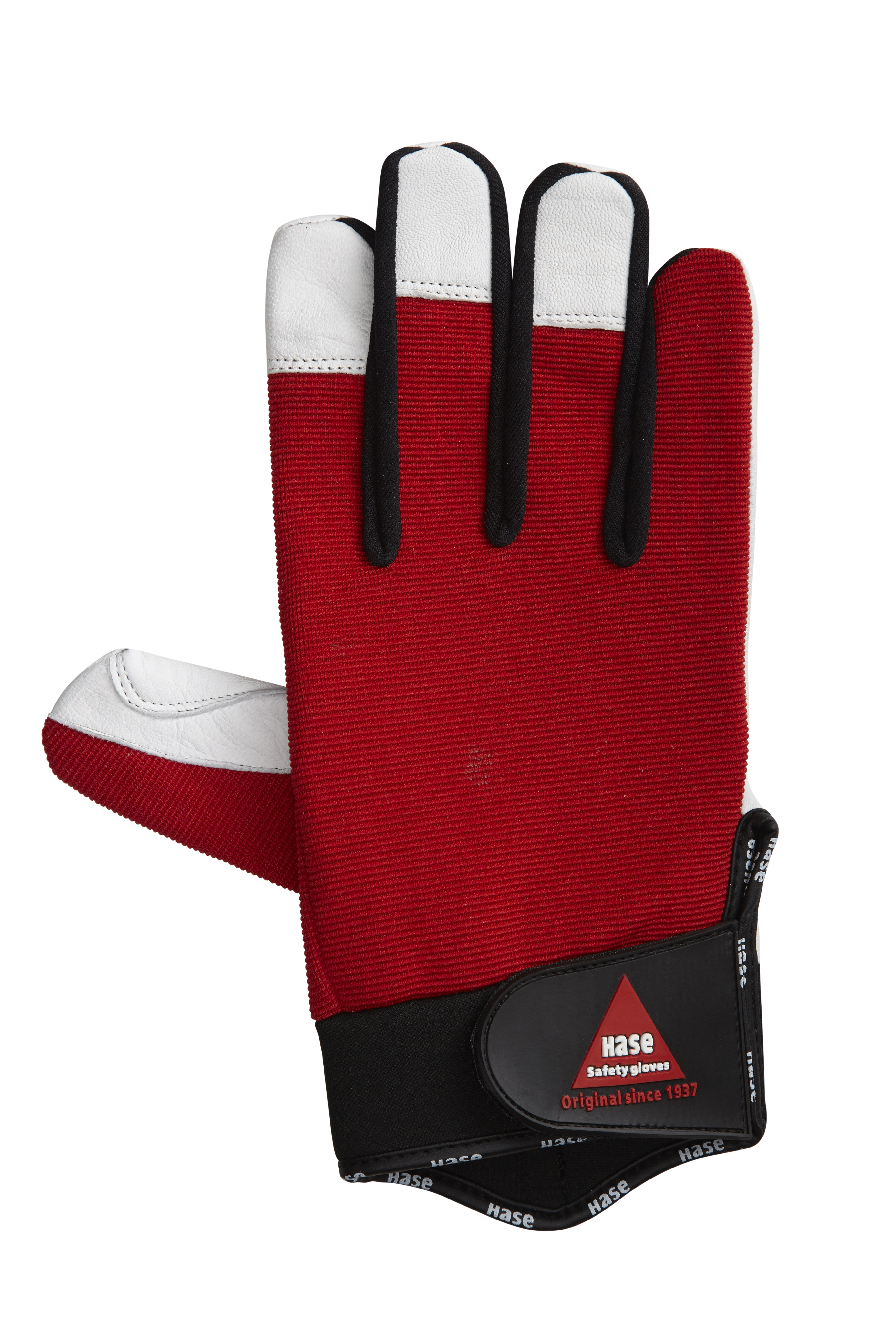  Hase Arbeitshandschuhe Leder / Gartenhandschuhe Power Grip III Rot /Schwarz/Wei - bei KOX online bestellen | XX75113 