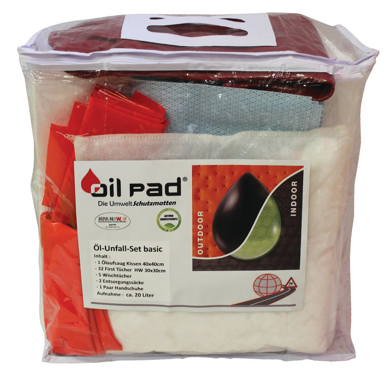  Oil pad oliebestrijdingsset tot 20L - bij KOX online bestellen | XXOP01B 