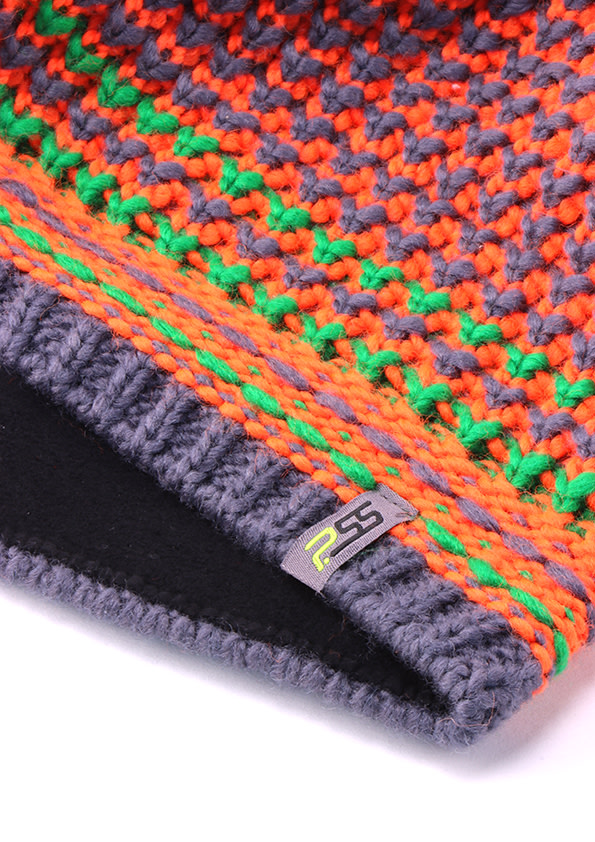 PSS StrickMtze mit Fleece Innenrand Orange/Grau Gre OneSize - bei KOX online bestellen | XX72520-02