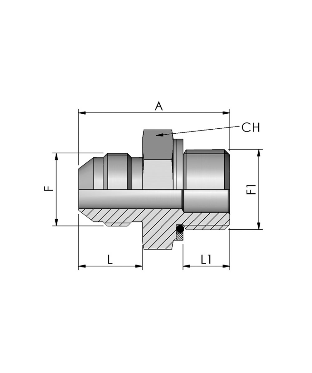  FB Hydraulic Adapter JIC BSP - bij KOX online bestellen | XXST6017-0000 