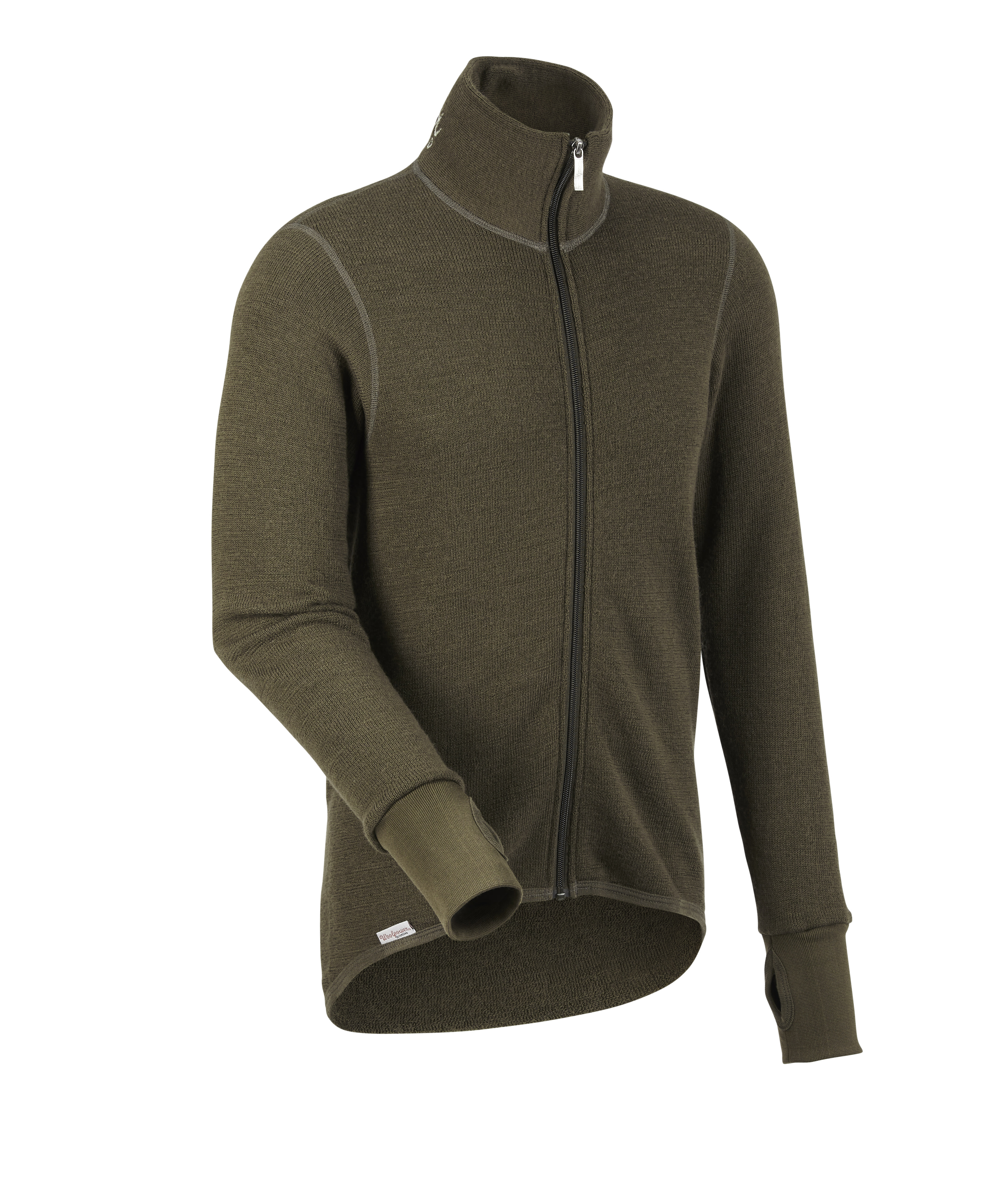  Woolpower Full Zip Jacket 400 functioneel jack / jack van merinowol pine green - bij KOX online bestellen | XXWP7234GR 