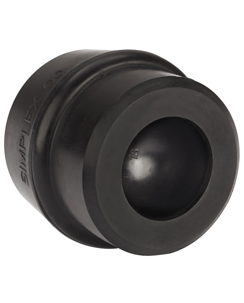 Insert de rechange en caoutchouc Halder noir Diamtre de la tte 60 mm - commander en ligne chez KOX | XX97166-2