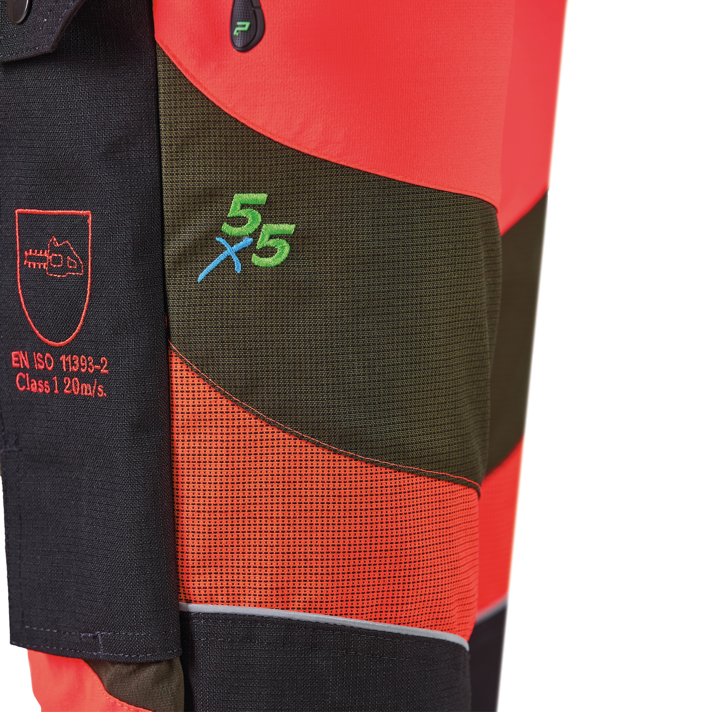 PSS Schnittschutzhose X-treme Breeze Neonrot/Grn - bei KOX online bestellen | XX71230