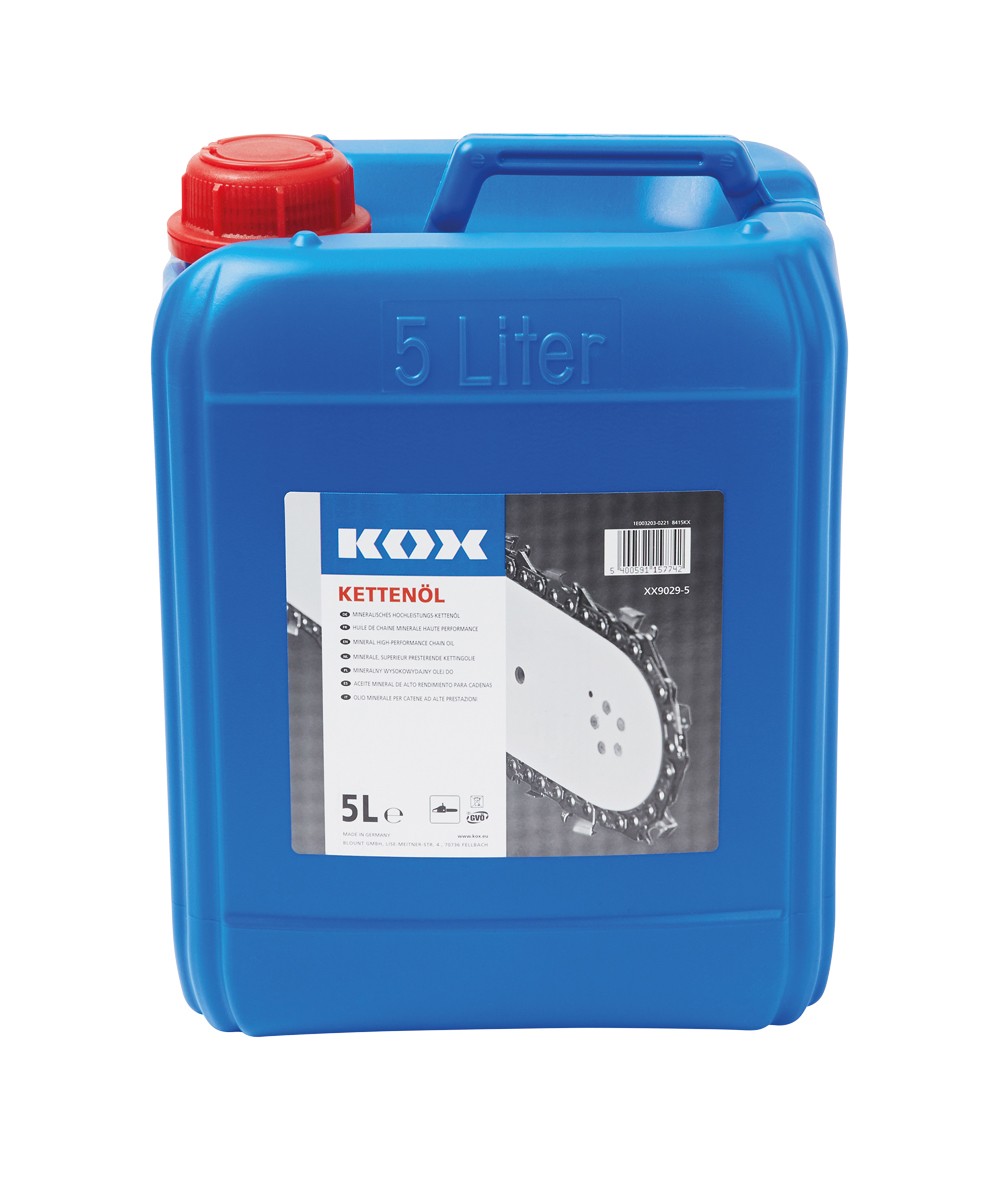  Huile adhrente pour chane de trononneuse KOX 5L - commander en ligne chez KOX | XX9029-5 