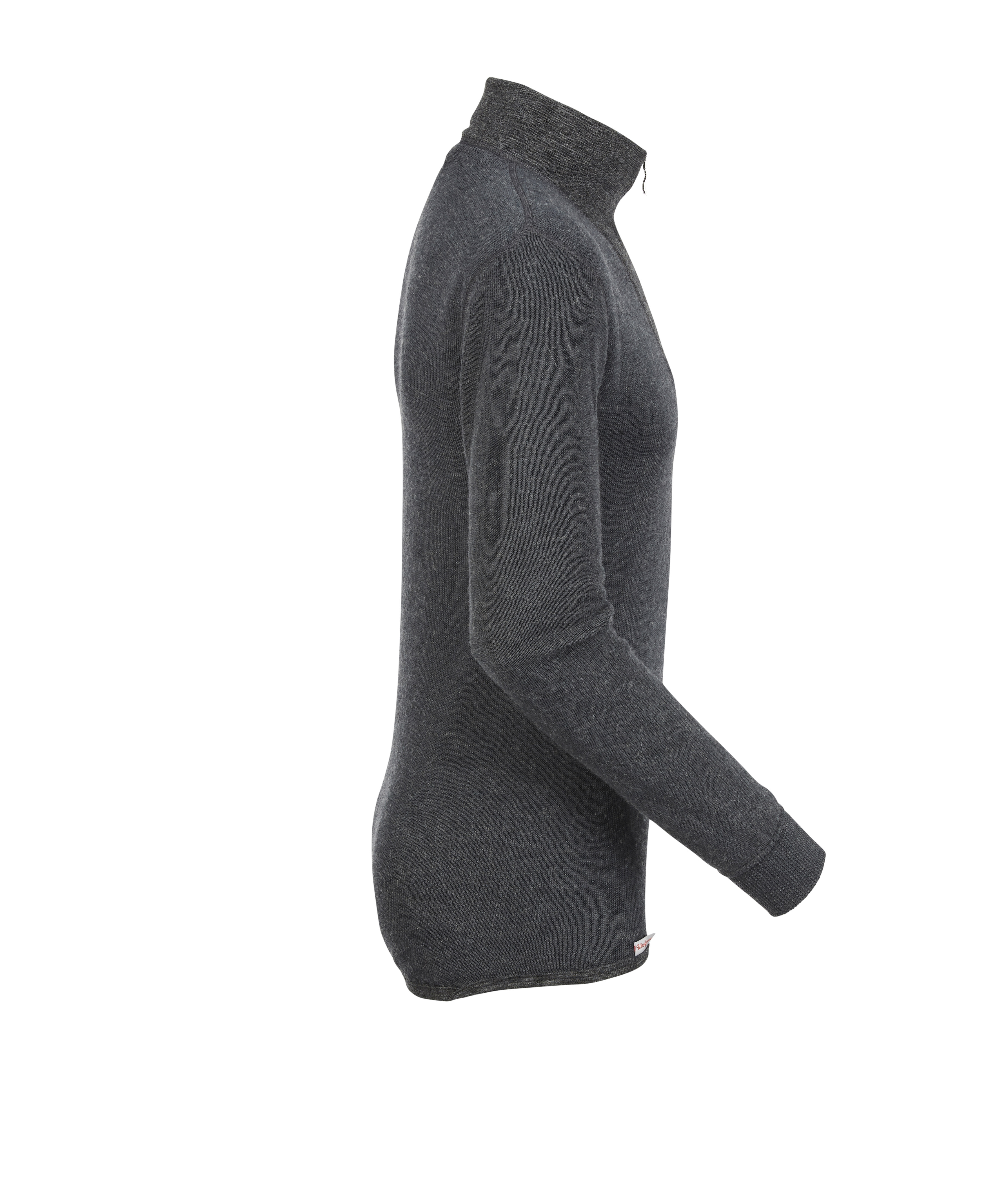 T-shirt  col roul Woolpower Zip Turtleneck 200 / T-shirt en mrinos  manches longues grey - commander en ligne chez KOX | XXWP7222G