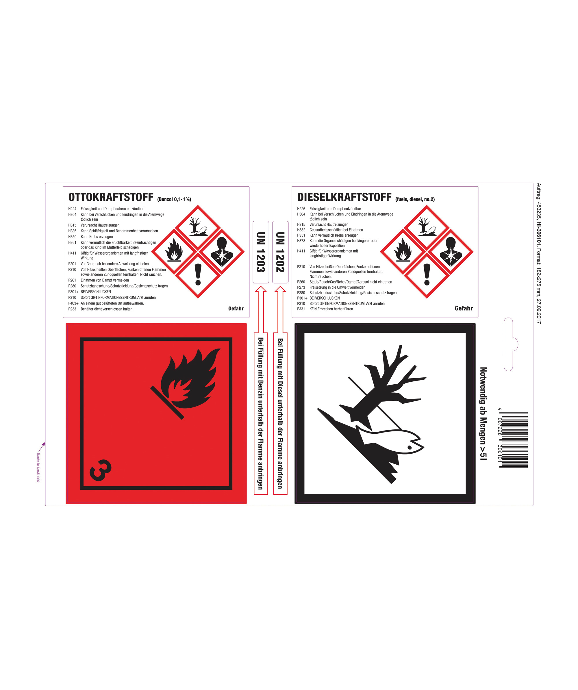  Haftetiketten OTTO/Dieselkraftstoff - bei KOX online bestellen | XX9519-7 