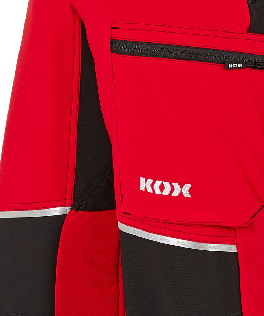 Pantalon anti-coupure Stretch Elch 2.0 KOX rouge/jaune - commander en ligne chez KOX | XX71223