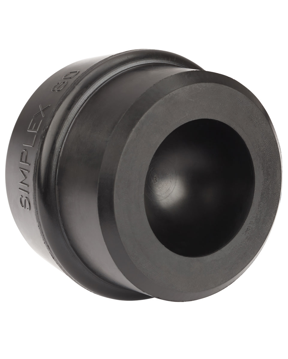 Insert de rechange en caoutchouc Halder noir Diamtre de la tte 80 mm - commander en ligne chez KOX | XX97167-1