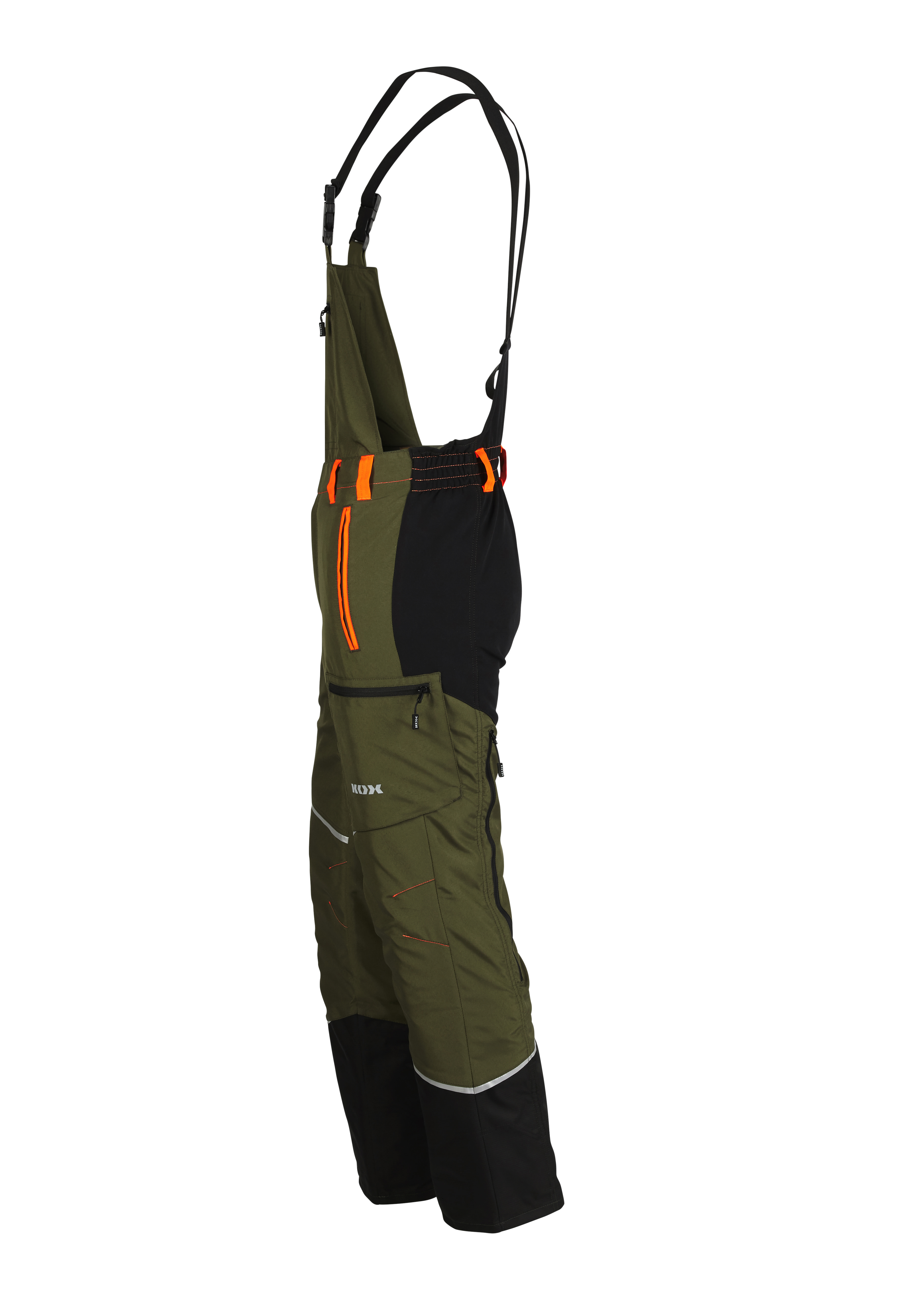 Salopette de protection anti-coupures KOX Mistral 3.0 vert/orange - commander en ligne chez KOX | XX71113