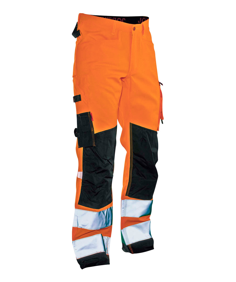  Pantalon de travail HiVis 2221 Star de Jobman orange/noir - commander en ligne chez KOX | XXJB2221O 