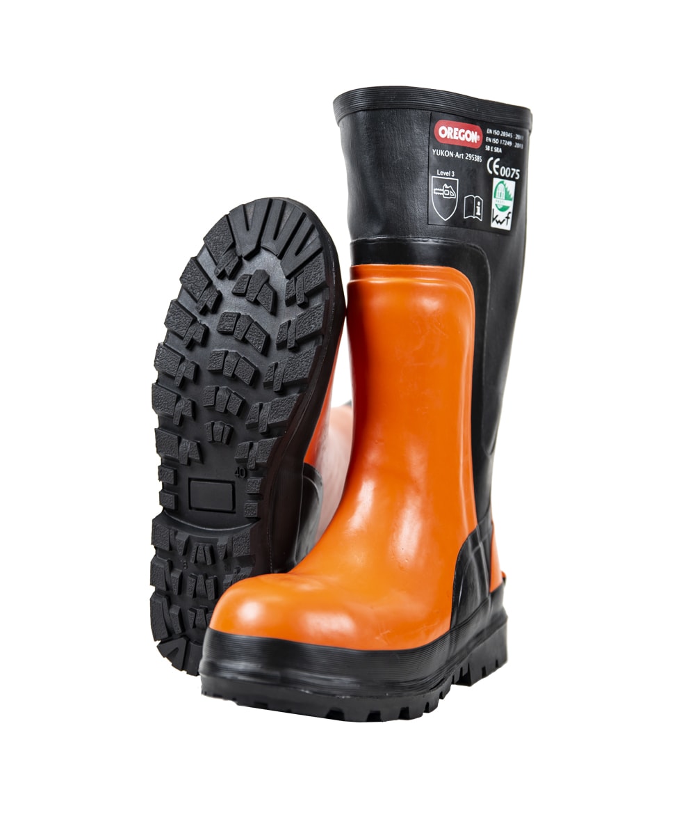 Bottes en caoutchouc anti-coupures Oregon Yukon orange/noir - commander en ligne chez KOX | 295385