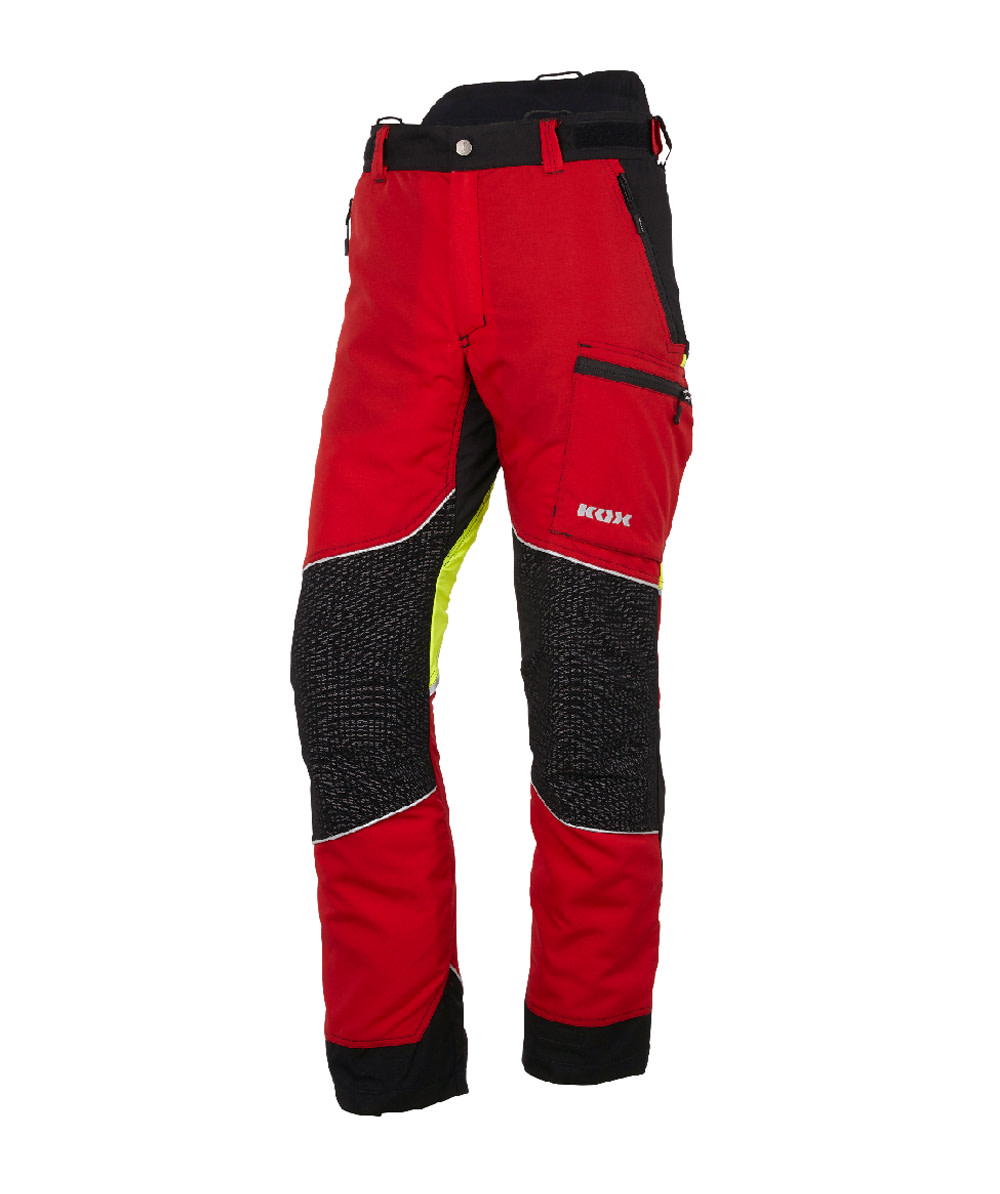  Pantalon anti-coupure Light KOX rouge/jaune - commander en ligne chez KOX | XX71225 