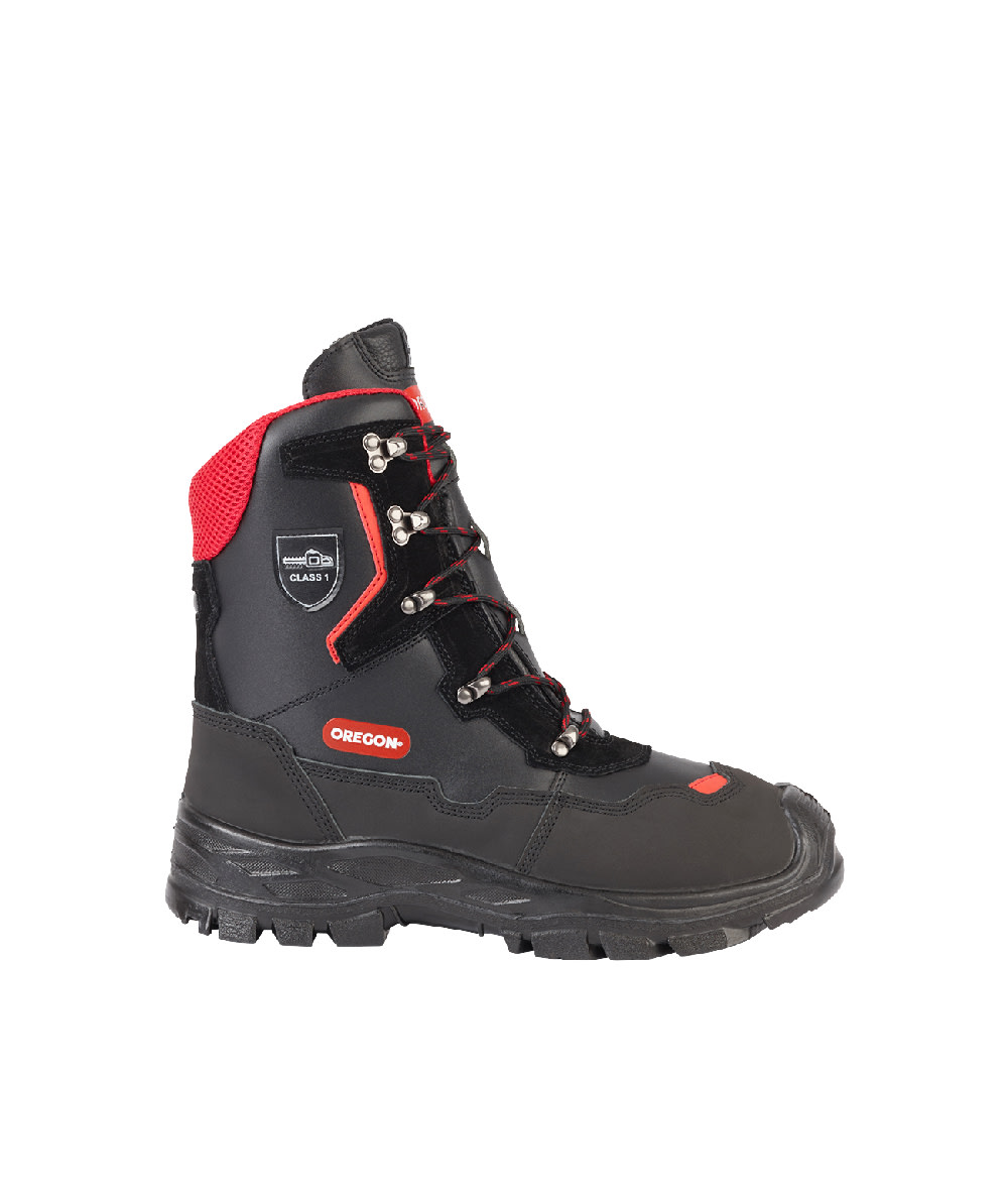 Oregon Schnittschutzstiefel / Schnittschutzschuhe Yukon Schwarz/Rot Gre 42 - bei KOX online bestellen | 295449
