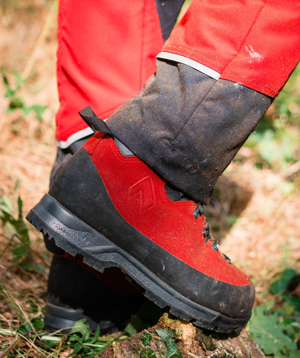 HAIX botte anticoupure Protector Forest 2.1 GTX mid rouge - commander en ligne chez KOX | XX73136