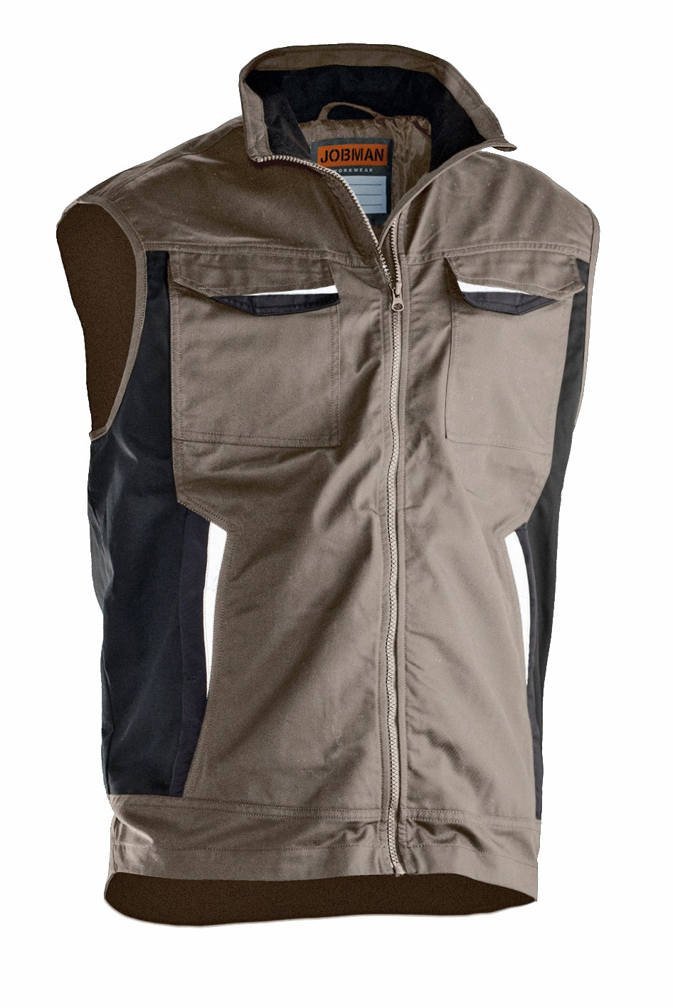  Gilet de travail Jobman 7507 kaki - commander en ligne chez KOX | XXJB7507K 