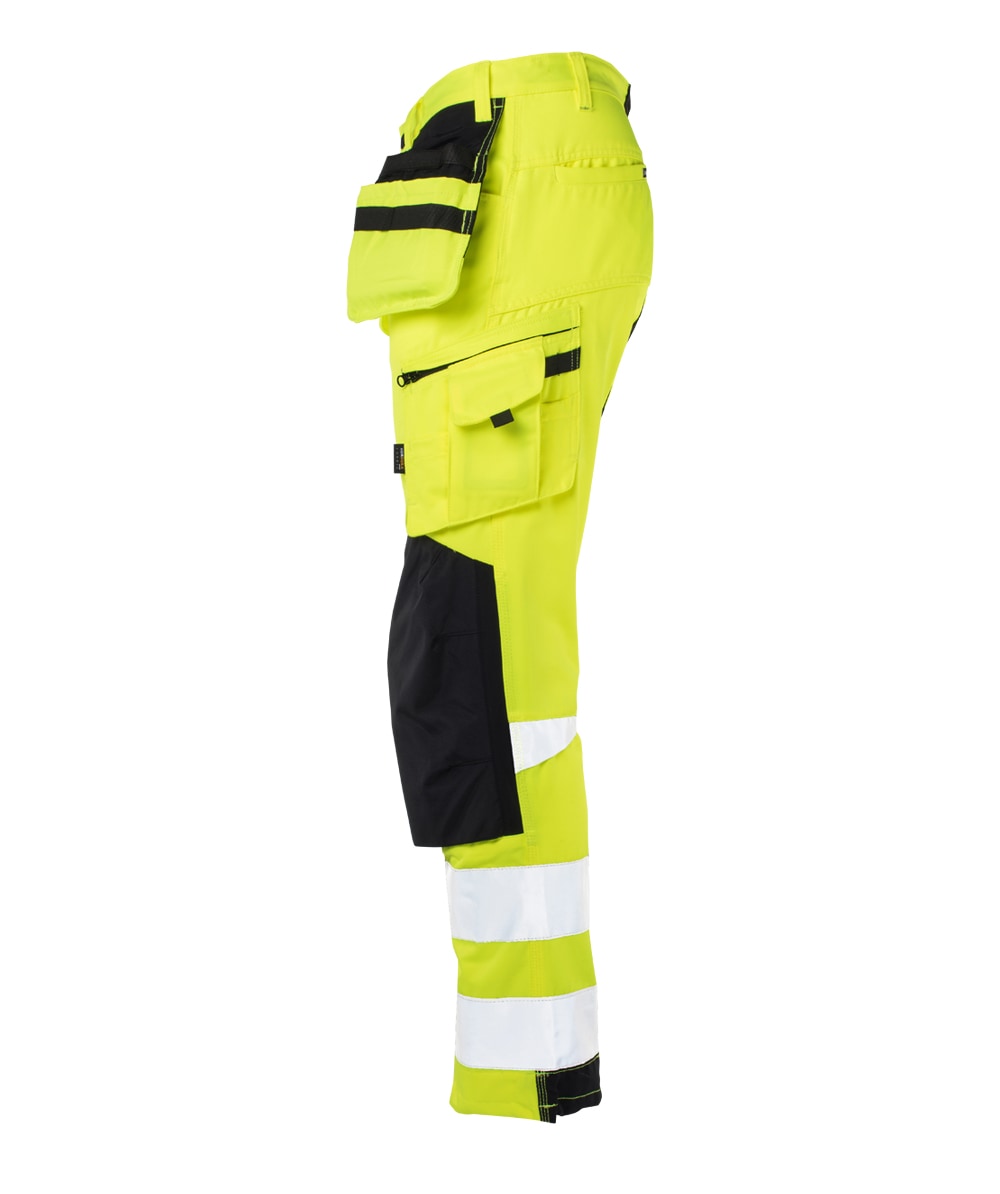 Pantalon de travail HiVis 2240 Stretch jaune/noir de Jobman - commander en ligne chez KOX | XXJB2240G