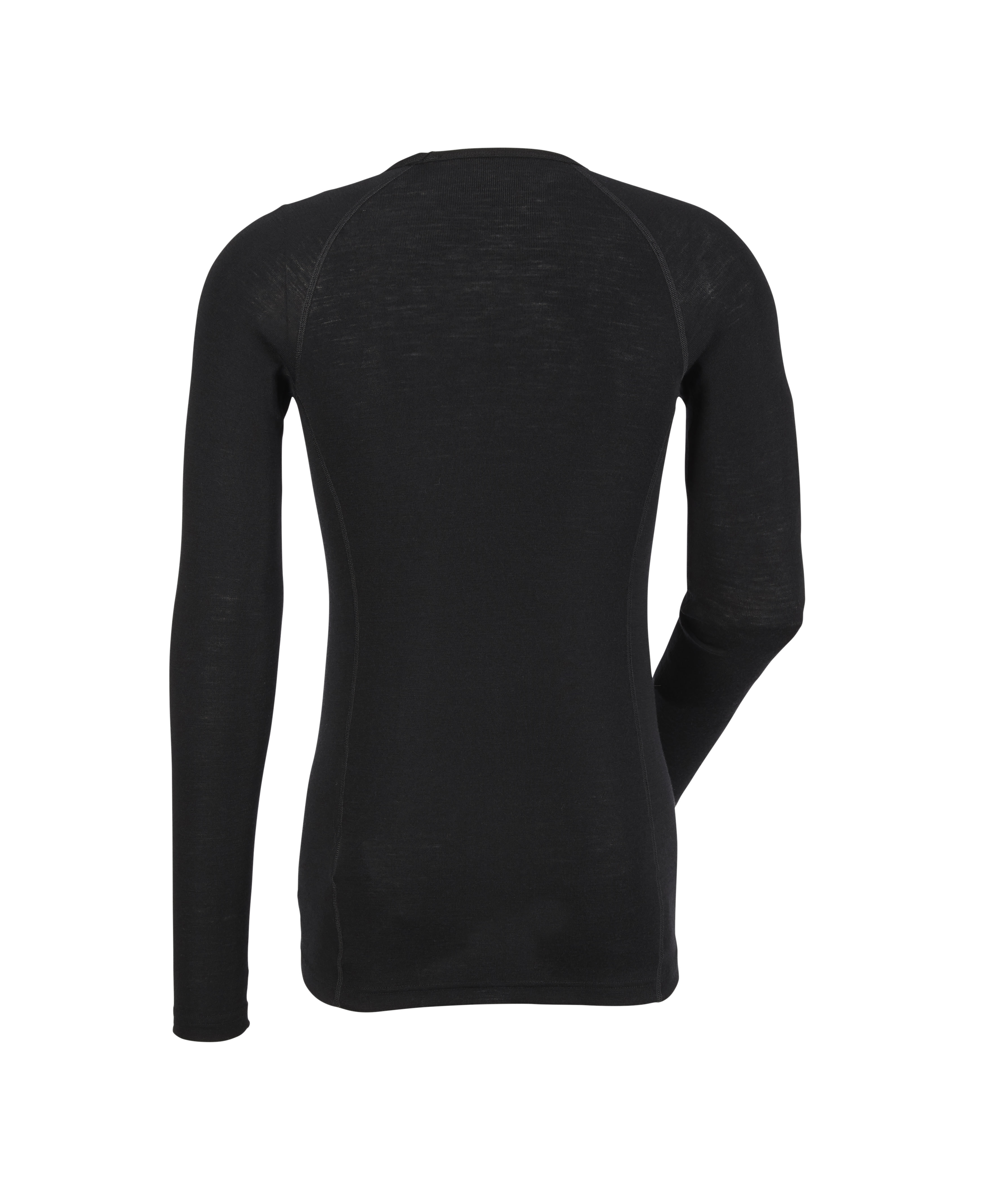 Woolpower Crewneck LITE hemd met ronde hals / shirt lange mouwen van merinowol black - bij KOX online bestellen | XXWP7111S