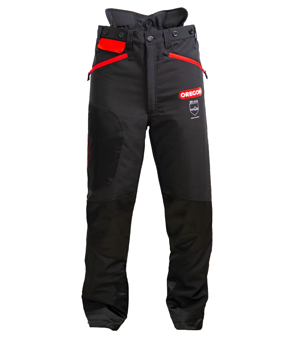 Pantalon anti-coupures Oregon Waipoua Noir/Rouge - commander en ligne chez KOX | 295466-00