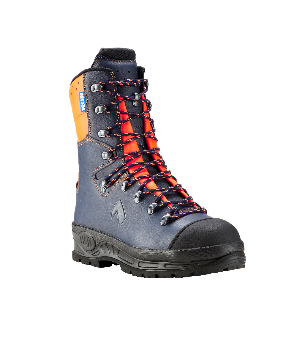  HAIX Schnittschutzstiefel / Schnittschutzschuhe Protector 2.0 in KOX Edition mit Gore-Tex Blau/Orange - bei KOX online bestellen | XX73120 