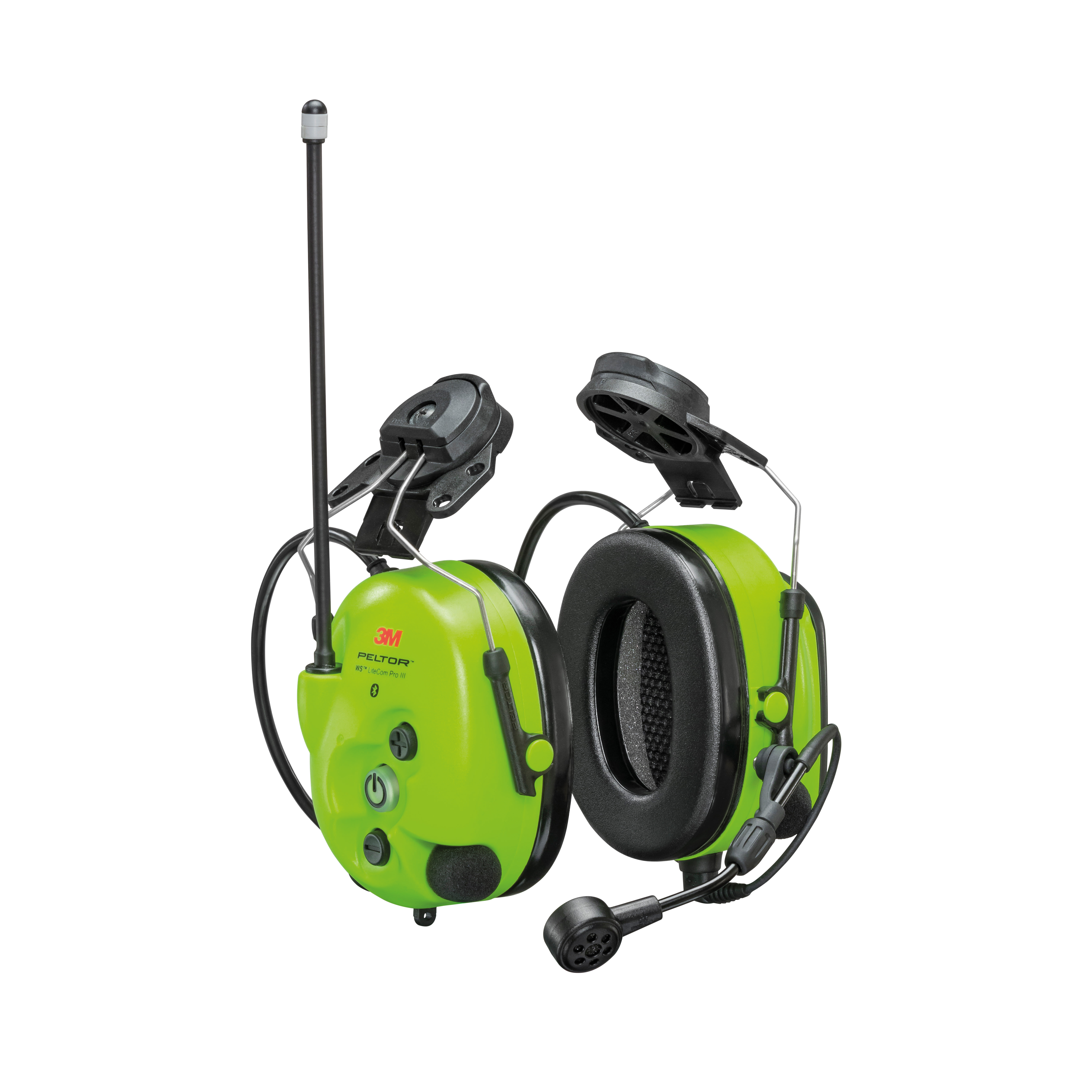  3M Peltor WS LiteCom Pro III GB headset / gehoorbescherming met headset neon groen voor helmbevestiging - bij KOX online bestellen | XX74627 