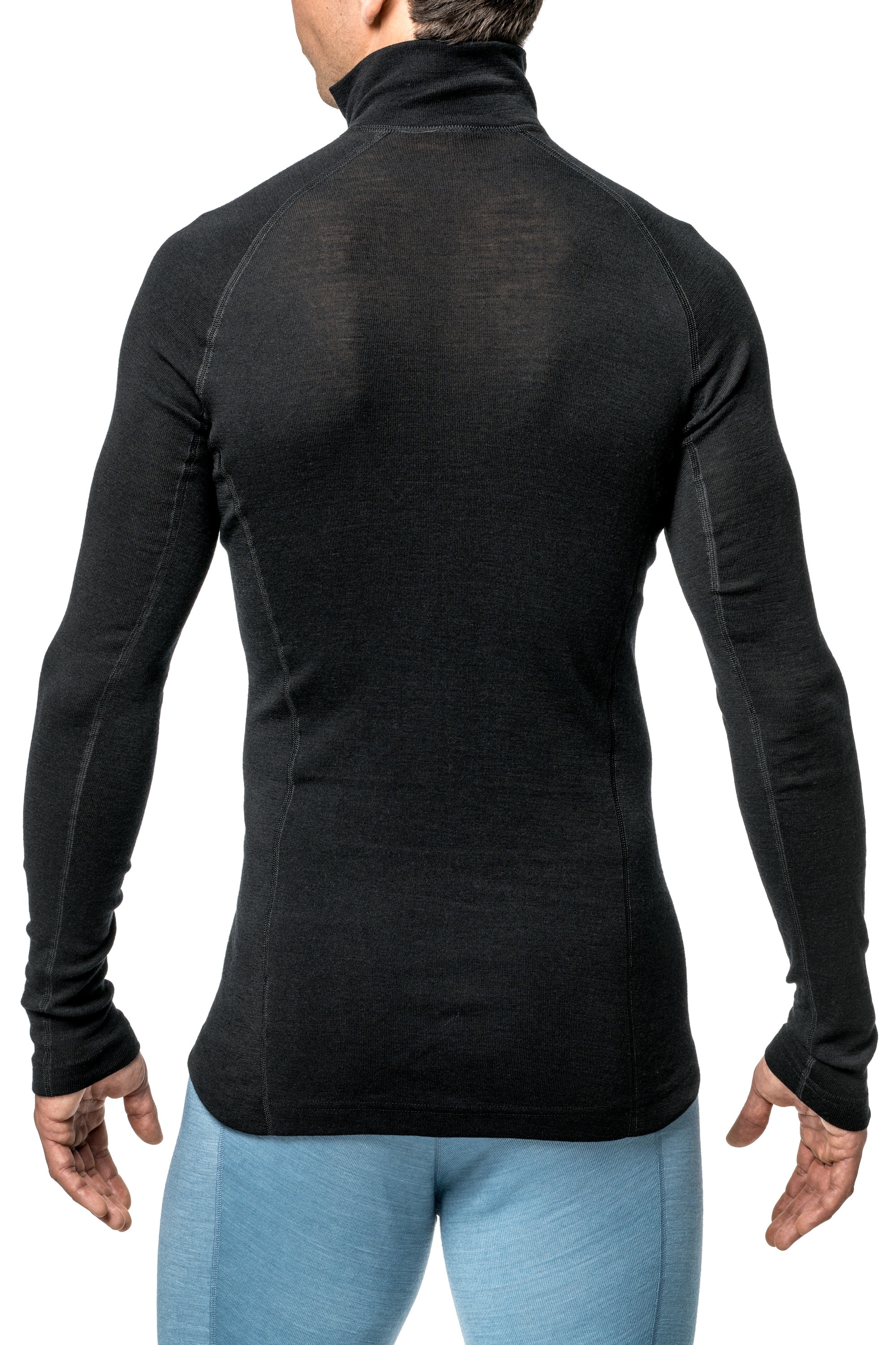 Woolpower Zip Turtleneck Lite Rollkragenhemd /Merino Shirt Langarm black - bei KOX online bestellen | XXWP7221S