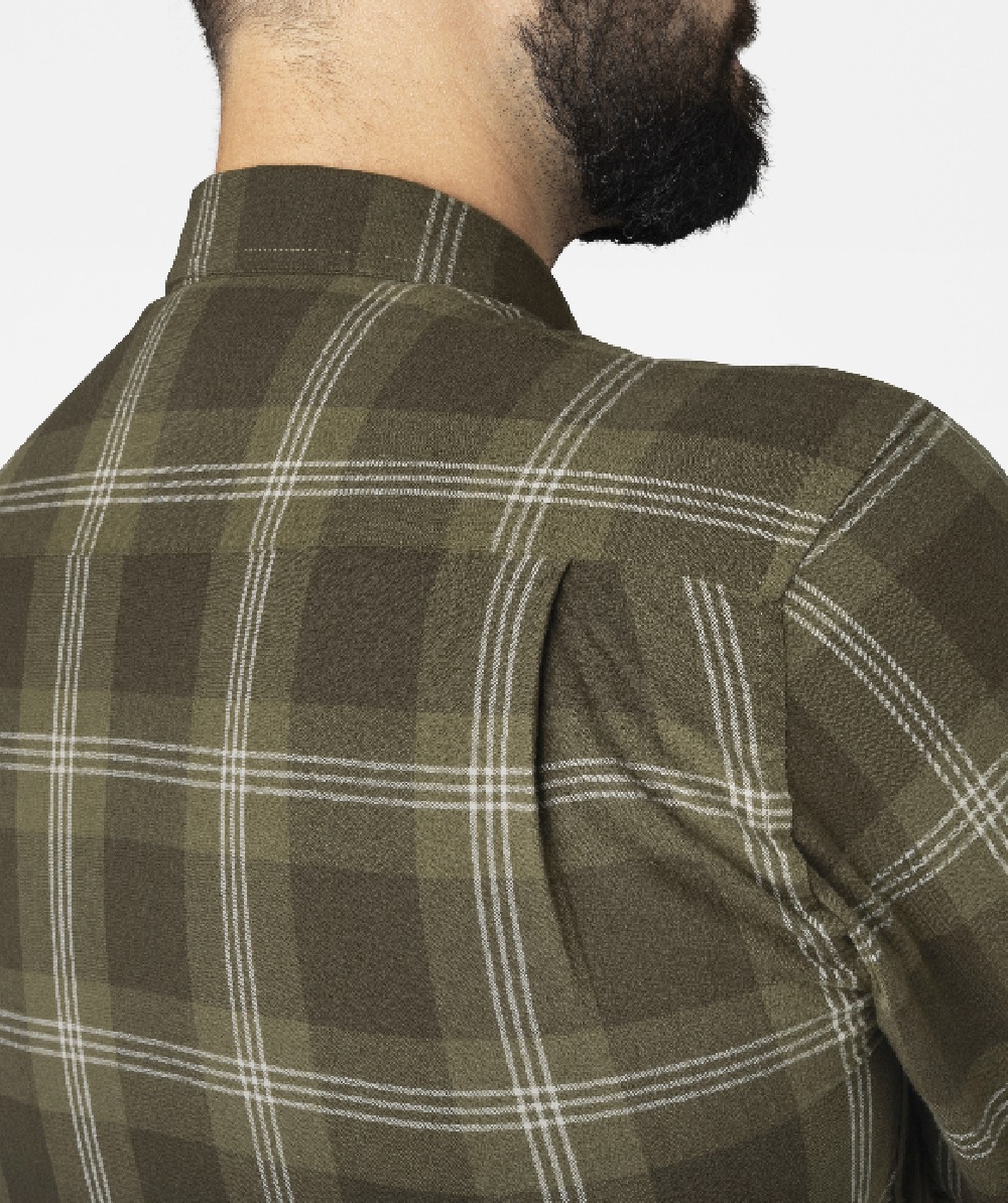 Seeland flanellen Highseat overhemd Pine green - bij KOX online bestellen | XXSL1410134