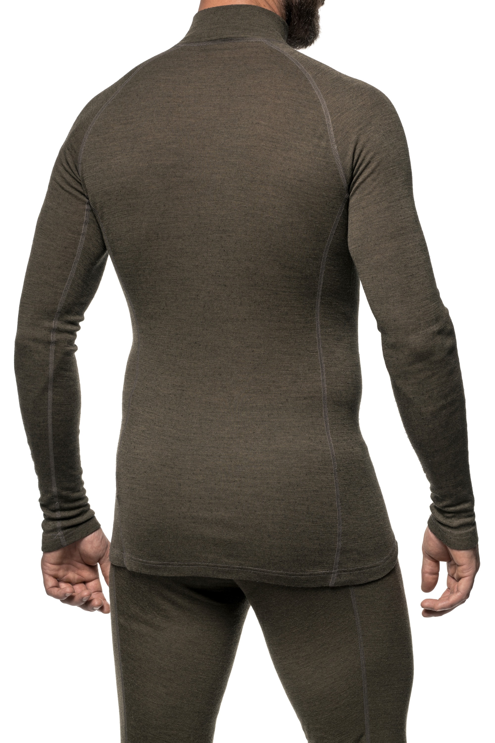 Woolpower Zip Turtleneck Lite Rollkragenhemd /Merino Shirt Langarm pine green - bei KOX online bestellen | XXWP7221GR